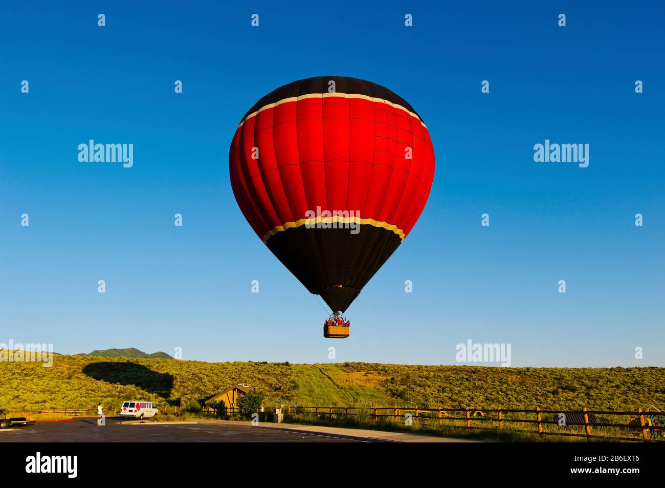 Heißluftballon Start, Park City, Utah, USA Stockfoto