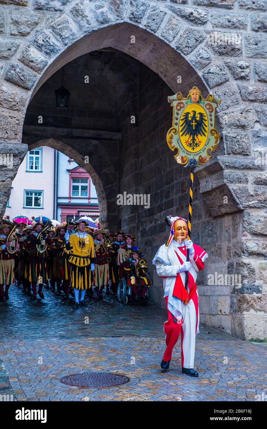 Teilnehmer am Rottweil Karneval in Rottweil Stockfoto