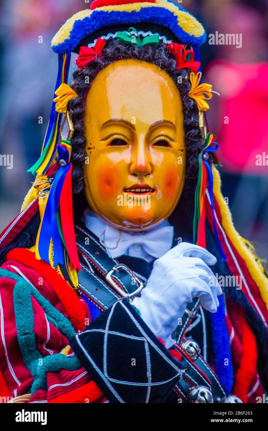 Teilnehmer am Rottweil Karneval in Rottweil Stockfoto