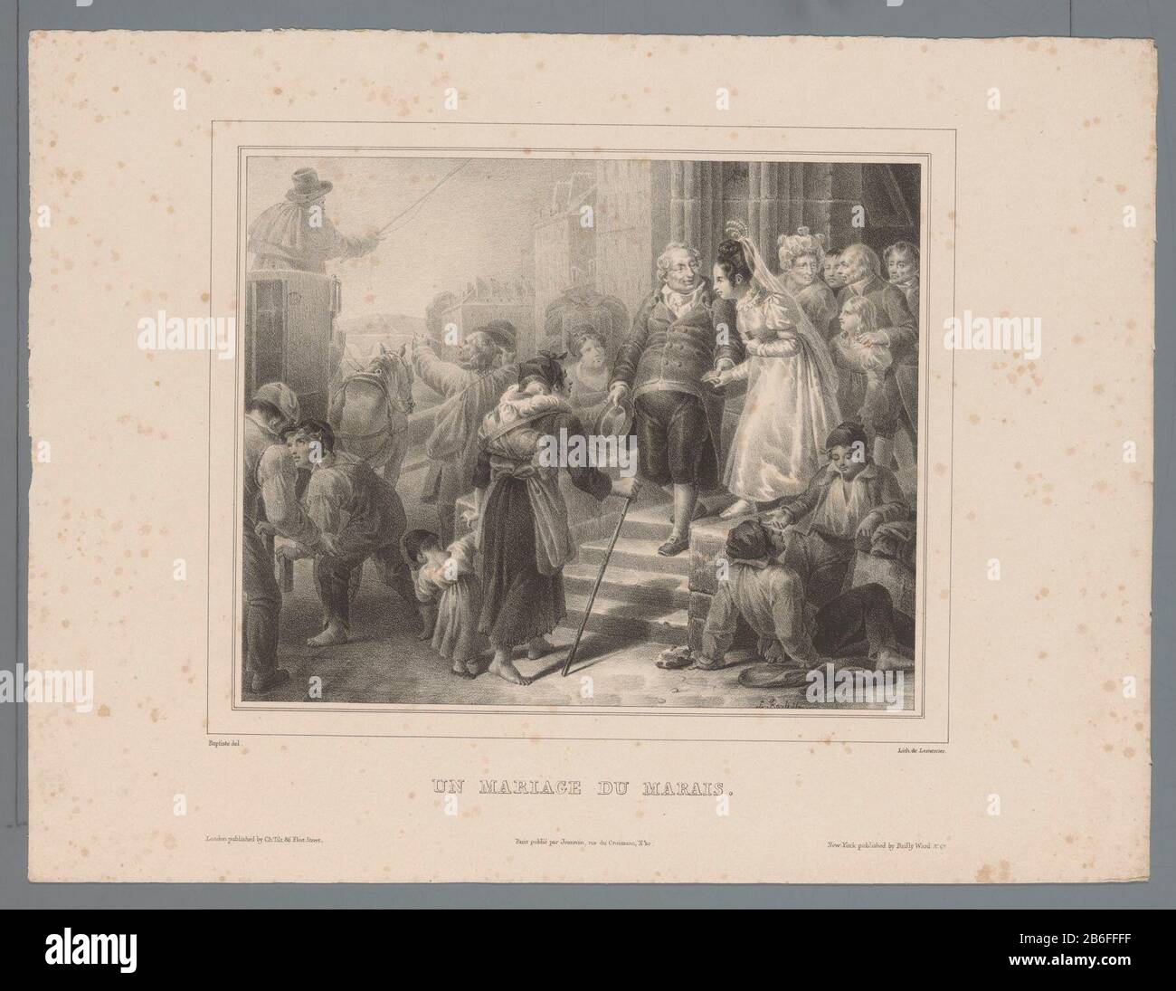Dieser Beitrag ist Teil eines Ordners mit sechs Pränten. Hersteller : Druckerhersteller Martin Sylvestre Baptiste (denkmalgeschütztes Gebäude) in seinem Entwurf: Martin Sylvestre Baptiste (denkmalgeschütztes Gebäude) Drucker: Joseph- Rose Lemercier (denkmalgeschütztes Gebäude) Herausgeber: Henri Jeannin (denkmalgeschütztes Gebäude) Verleger Charles Tilt (denkmalgeschütztes Gebäude) Herausgeber: Ward & Co. Bailly (Objektliste) Ort Herstellung: Druckerhersteller: Paris Zu eigenem Entwurf: Verlag: Paris: Verlag: Verlag: Paris Verlag: Paris Verlag: London Verlag: New York Datum: 1834 Material: Papiertechnik: Chalk lithographisch Abmessungen: Blatt: H 276 mm × W 366 mmToelichtingIn-Vertrieb Stockfoto