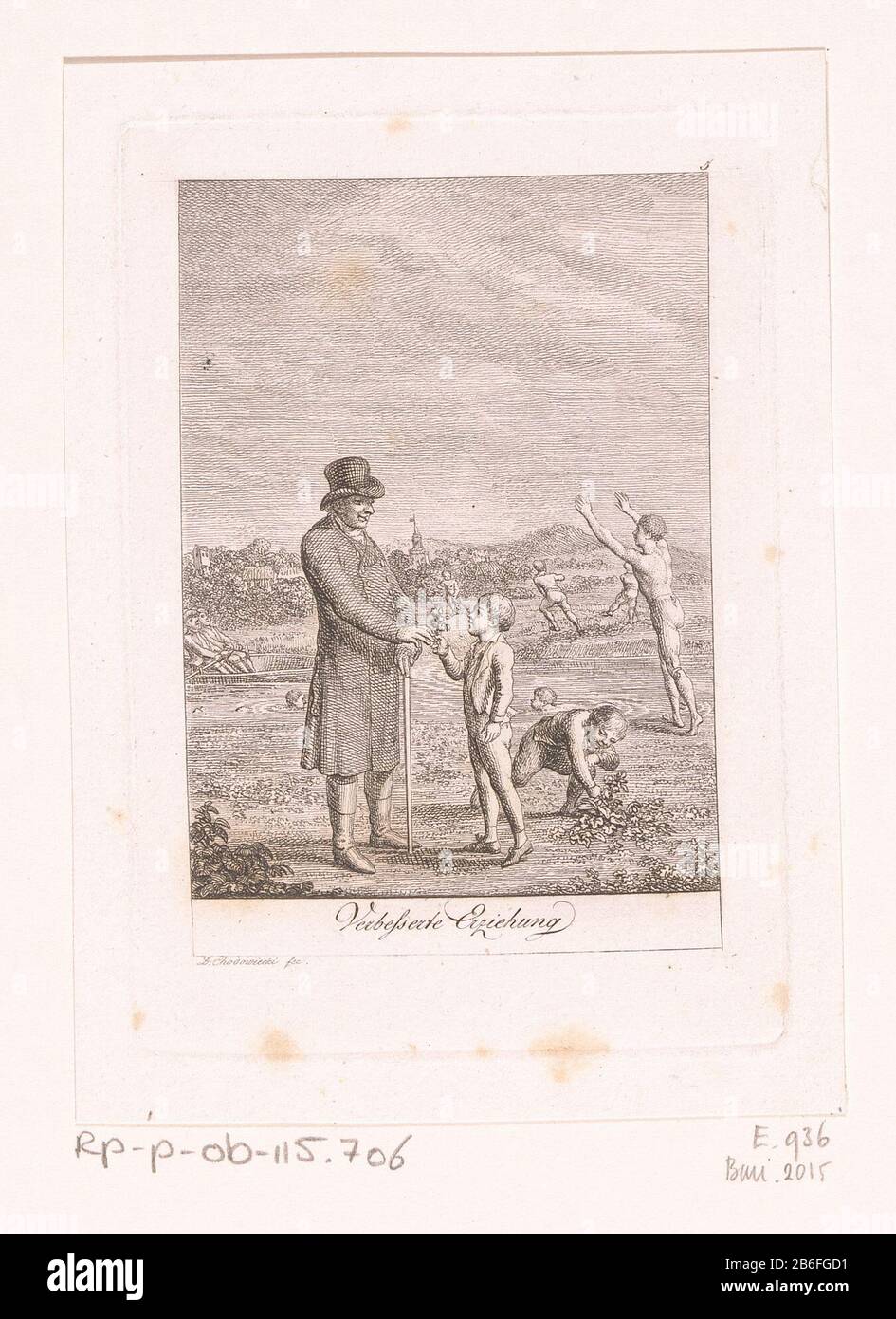 Outdoor-Spiele sowie Bildung Rechtsboven genummerd. Wir trafen onderschrift en paginaverwijzing in het Duits. Hersteller: Prentmaker: Daniel Nikolaus Chodowie: Cki (vermeld op object)Plaats Herstellen: Berlijn dating: 1800 Physische Kenmerken: ETS; proefdrauk Material: Papier Techniek: Etsen Abmessungen: Plaatrand: H 117 mm × b 82 mmToelichtingPrent gebruikt voor: Salzmann, Christian Gothilf. Taschenbuch zur Beförderung der vaterländischen Gesellschaft. Auf das Jahr 1801 (...). Schnepfenthal: S.n., 1801. Betrifft: Spiele und Spiele für Kinder (+ außerhalb der Türen (Sport, Spiele usw.)) Stockfoto
