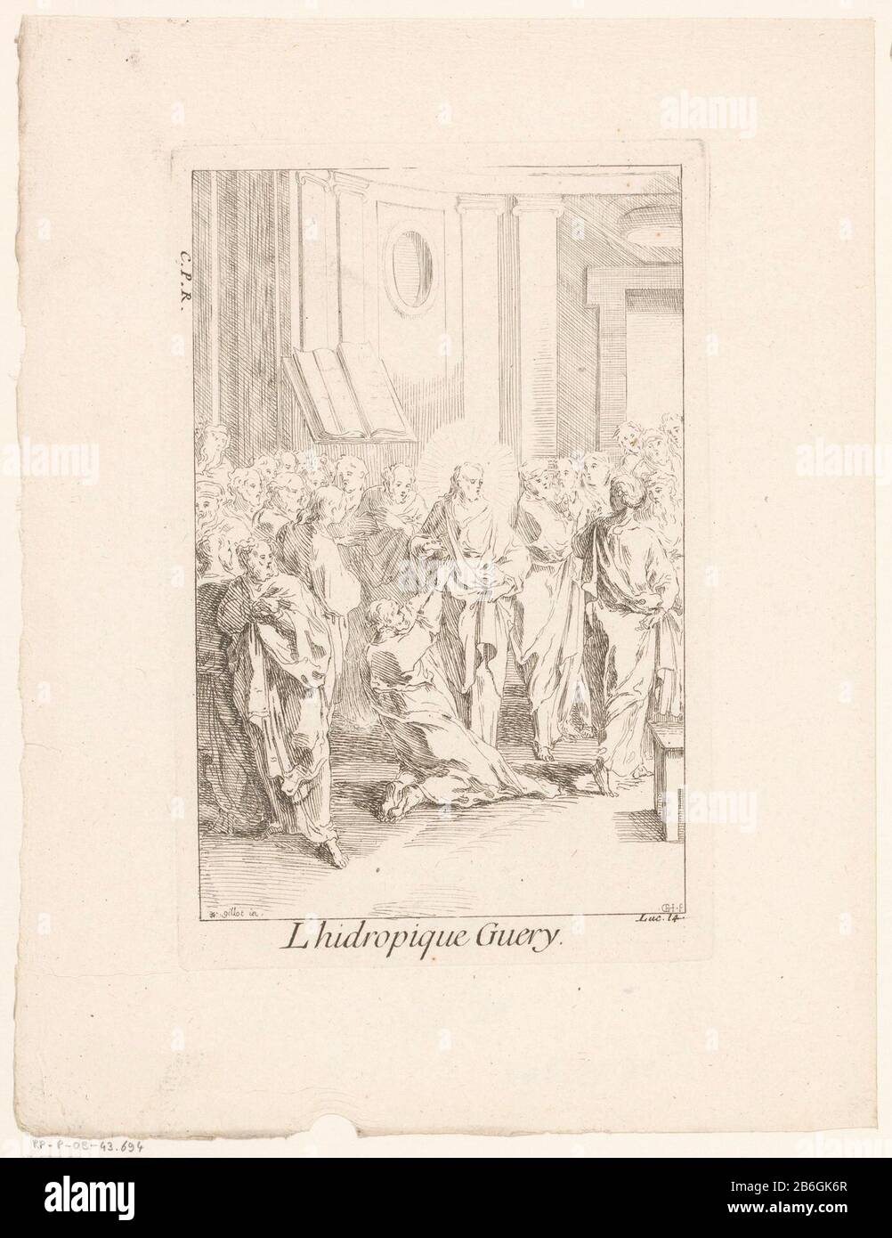 Christus heilt den dropsical man L hidropique Guery (Titelobjekt) Leben und Passion Christi (Serientitel) La Vie de Jesus NS C (Serientitel) Christus heilt die dropsical MANL hidropique Guery (Titelobjekt) Leben und Passion Christi (Serientitel) La Vie de N.S. Jesus C. (Serientitel) Objekttyp: Bild Artikelnummer: RP-P-ob-43.694Katalogisreferentie: IFF 18e siècle 735 Aufschriften / Marken: Sammlermarke, Verso, gestempelt: Lugt 2228 Hersteller: Druckerhersteller Gabriel Huquier (denkmalgeschütztes Gebäude) Druckerhersteller Jacques Gabriel Huquier (möglich) zur Gestaltung: Claude Gillot (Gebäude ist aufgeführt) Publot (Publikum Stockfoto
