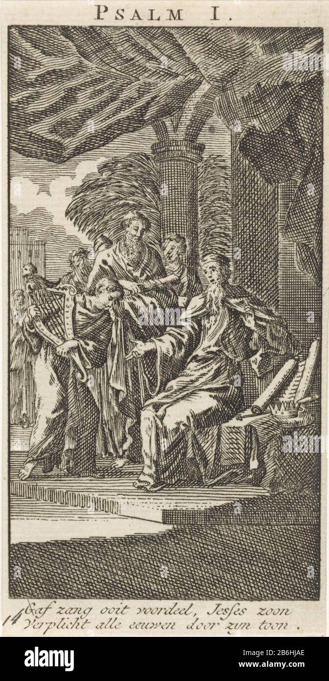 David brachte seine Harfe David ist seine Harfe gefertigte Objektart: Bild Artikelnummer: RP-P-1896-A 19368-2740 Aufschriften / Marken: Sammlermarke, Verso, gestempelt: Lugt 2228 Hersteller: Zu drucken von Jan Luyken Print Autor: Anonymer Ort Herstellung: Amsterdam dating : 1712 Physikalische Merkmale: Ätzmaterial: Papiertechnik: Ätzmaße: Blatt: 131 mm × h b 67 mmToelichtingKopie der Illustration für: Luyken, Jan. Bybel Druck. Amsterdam: Pieter Arensz. II (wed.) Und Cornelis Van der Sys, 1712, S. 14. David als Harfenist am Hof Sauls unterwerfen (1 Samuel 16:14-23) Stockfoto