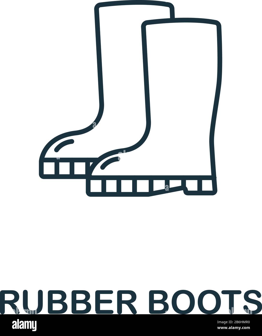 Gummistiefel - Symbol aus der Gartensammlung. Simple Line Gummistiefel Symbol für Vorlagen, Webdesign und Infografiken Stock Vektor