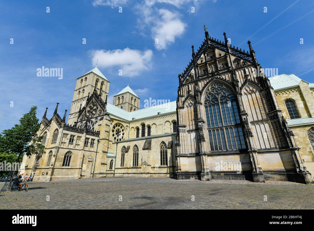 St.-Paulus-Dom, Domplatz, Münster, Nordrhein-Westfalen, Deutschland Stockfoto