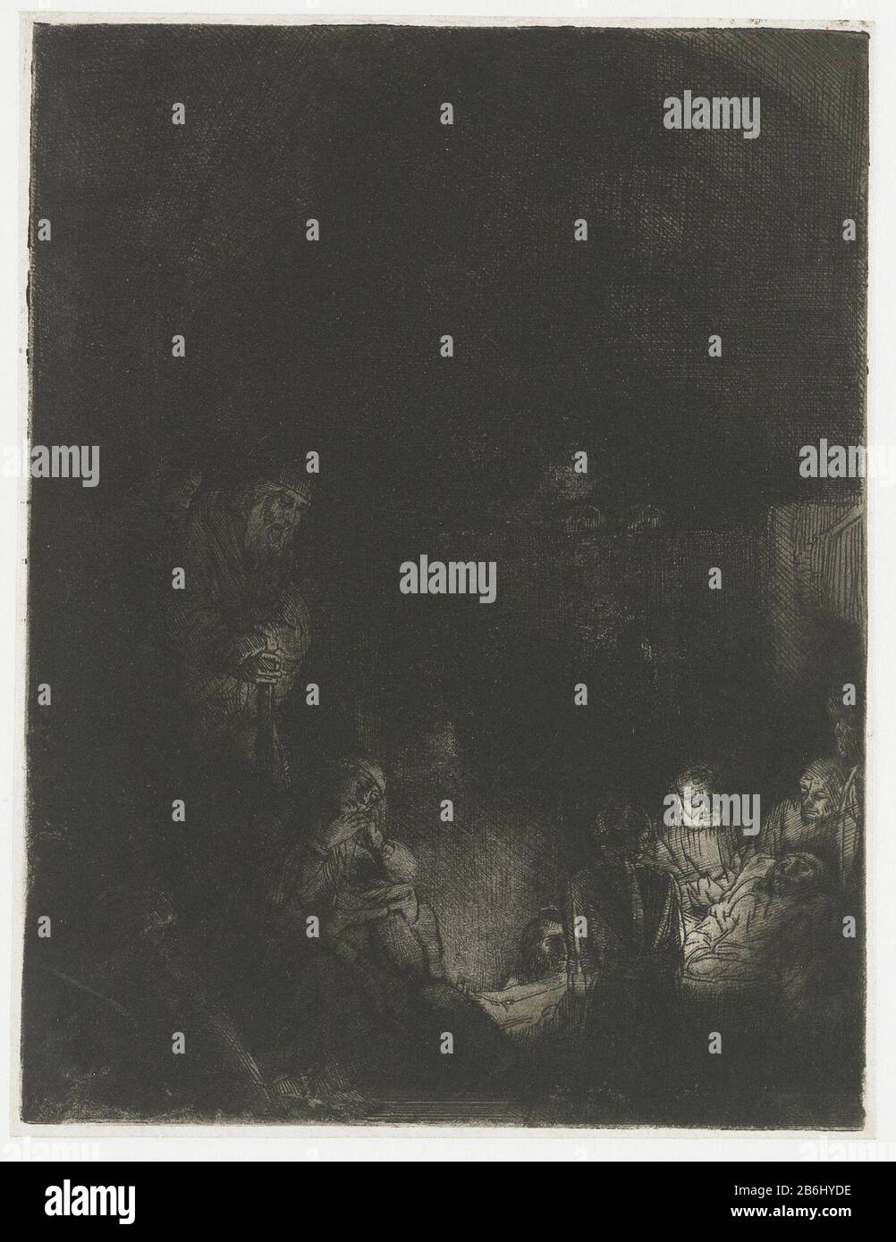 Die Anlage Der Grabungsobjekttyp: Bild Artikelnummer: RP-P-1962-42Katalogusreferentie: Neue Hollstein Dutch 284-2 (4) Bartsch 86-2 (4) Hollstein Dutch 86-2 (4) Markierung / Marken: Marke, umgekehrte obere Mitte: 'MarchEnunkt1818x96'Lugt 810-811ophrift, Bleistift: Unten 19055 (Colnaghi-Zahl) Aufschrift verso unten links, Stift in Braun: "WK (Monogramm) 'Lugt 2647 A-Marke, verso Mitte unten: Lugt 2228 Hersteller: Druckmaschine Rembrandt van Rijn zu eigenem Entwurf: Rembrandt van Rijn Datum: 1652 - Physische 1656 Merkmale: Radierung, Trockenpunkt und Burin, mit Tonplattenmaterial: Papier Stockfoto