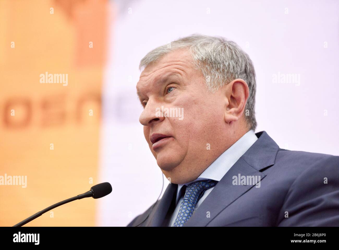 Sankt Petersburg, Russland - 2. Juni 2017. St. Petersburg International Economic Forum SPIEF-2017. Igor Sechin - Präsident, Vorsitzender der Geschäftsführung B. Stockfoto