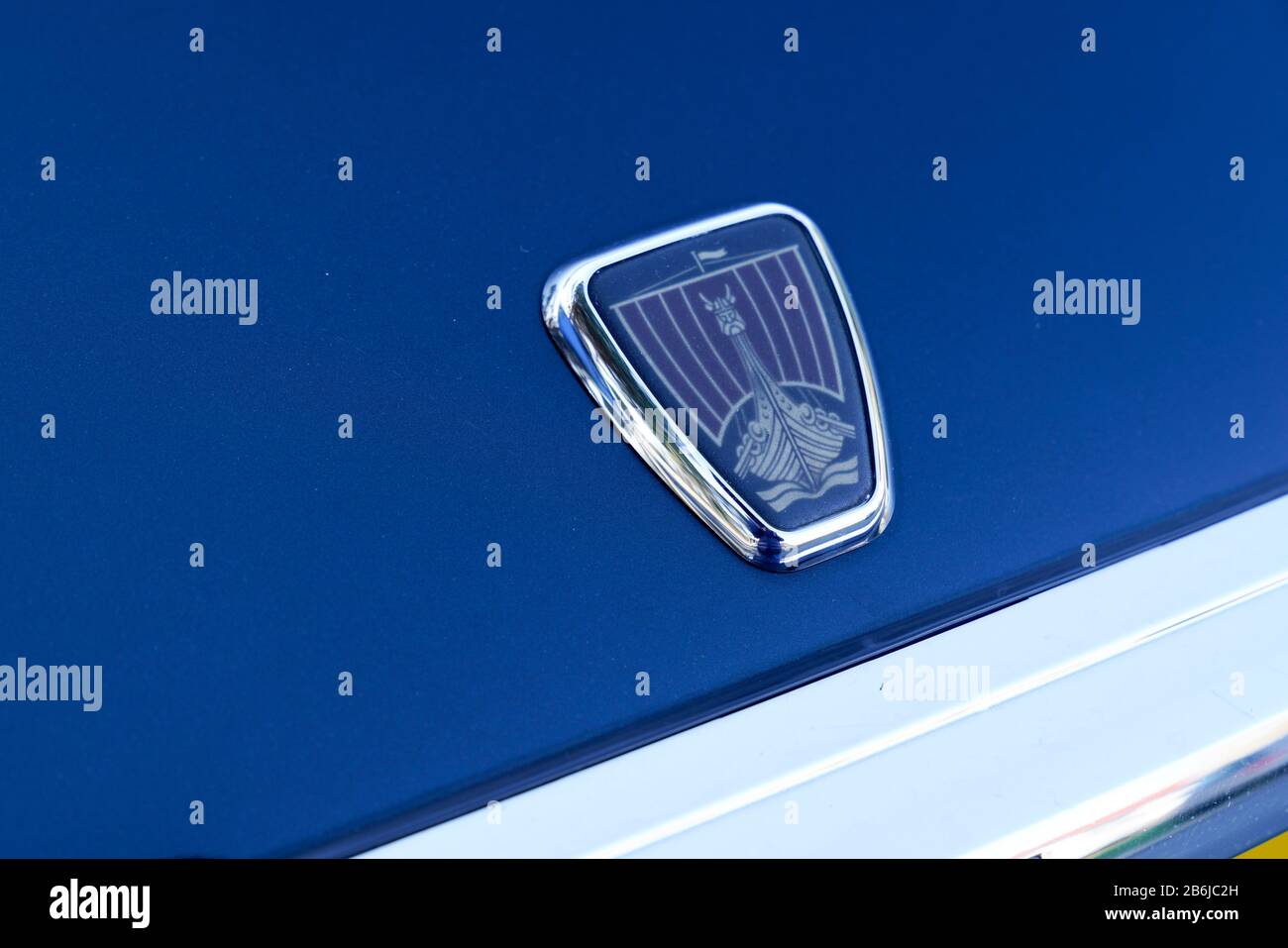 Bordeaux, Aquitanien/Frankreich - 02 02 2020: Vintage Rover Autosilder Logo Hood Emblem Schmuck Stockfoto