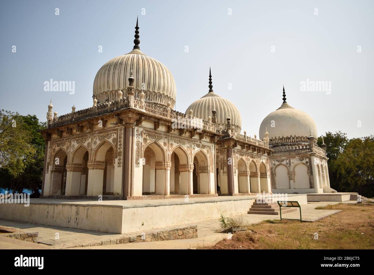 Antike Antike 400 Jahre Alter Sultan Sieben Qutub Shahi Herrscher von Hyderabad Sieben Gräber Stock Fotografie Bild Stockfoto