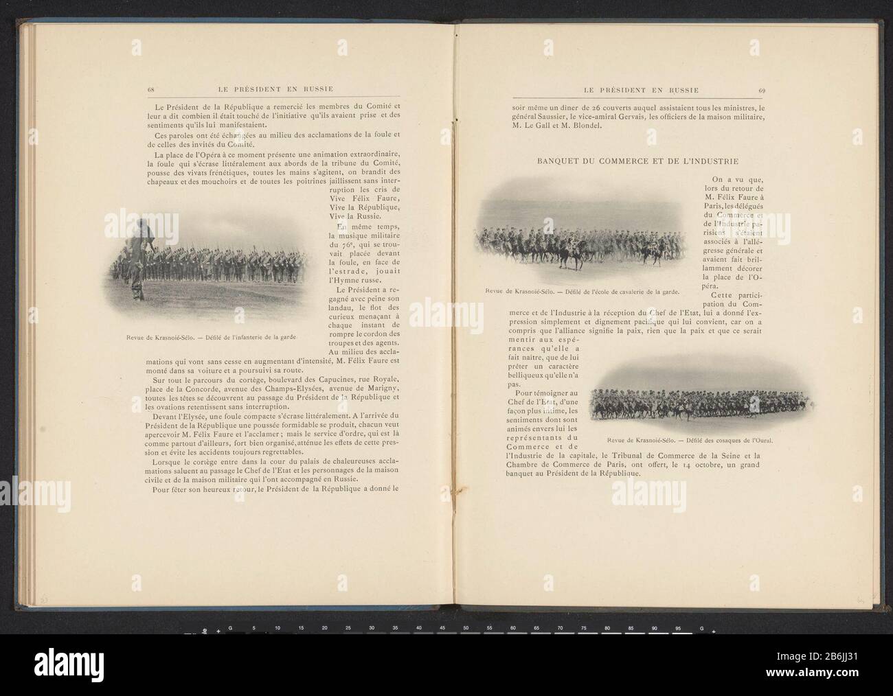 Modenschau von Kavalleristen und Kosaken zu Krasnoye Selo Objektart : fotomechanische Druckseite Artikelnummer: RP-F 2001-7-316-64 Aufschriften / Marken: Aufschrift, Rekto, gedruckt: "Revue de Krasnoié-Sélo- (. ..) de l'Oural.' Hersteller: Hersteller: Anonymer Termin: 1897 Material: Papiertechnik: Lichtdruck Abmessungen: Seite: H 270 mm × W 195 mm Erläuterung Drucke auf Seite 69. Betrifft: Militärparade, Pageant (+ Kavalleristen, Reiter) Militärparade, Pageant (+ Landstreitkräfte) Stockfoto