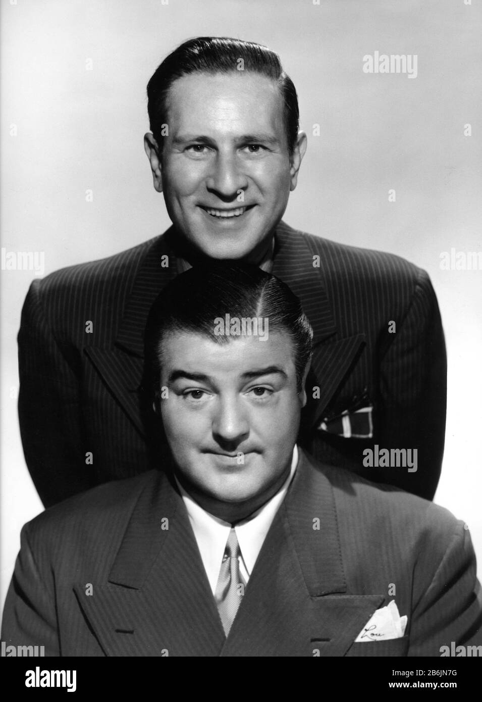 Bud ABBOTT und LOU COSTELLO Portrait von Clarence Sinclair Bull Publicity for LOST IN A HAREM 1944 Director Charles Reisner/Riesner Metro Goldwyn Mayer Stockfoto