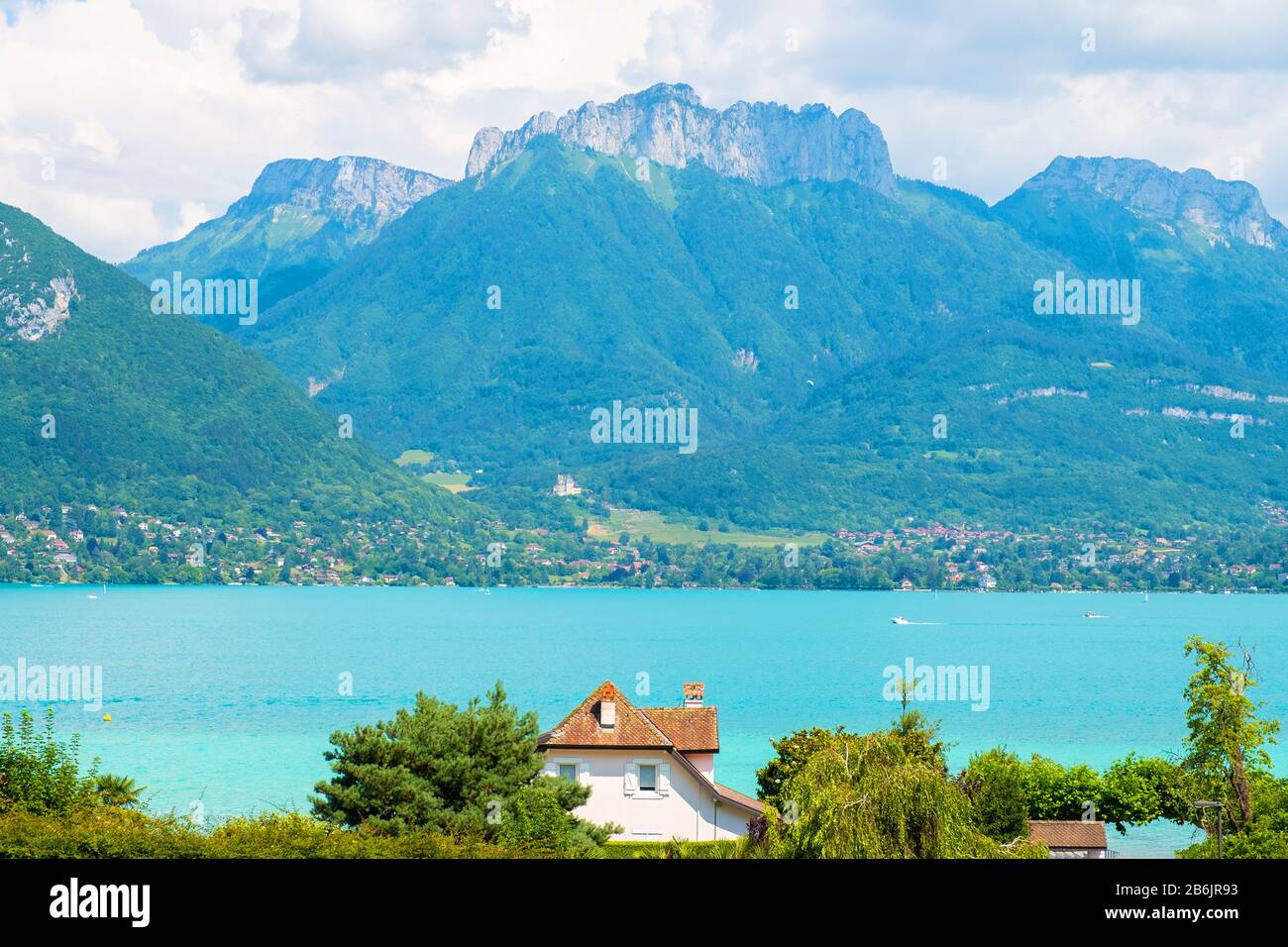 Panoramasee von Annecy, Frankreich Stockfoto