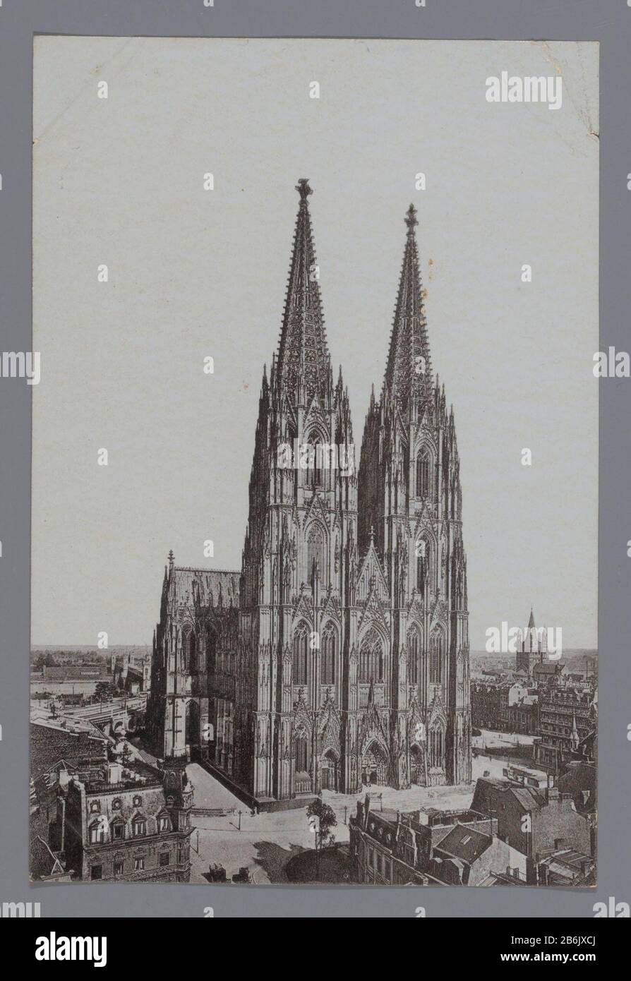 Kölner Dom Kölner Dom-Objekt Typ: Fotos Artikelnummer: RP-F18378 Hersteller : Fotograf: Anonymer Ort Herstellung: Unbekannt Datum: 1880 - 1910 Physische Merkmale: Kopiermaterial: Papiertechnik: Lichtdruckmessungen: Foto: H 149 mm × W 100 mmOnderwerp Stockfoto
