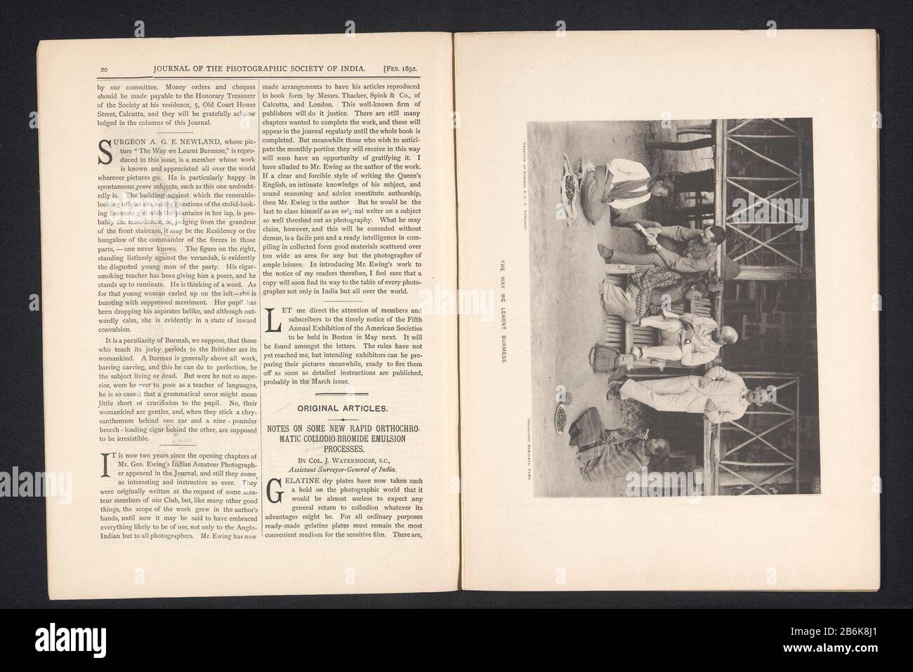 Drei Männer mit Büchern und drei Frauen aus Burma beherbergen Die Art Und Weise, Wie Wir Birma (Titelobjekt) Lernten Drei Männer mit Büchern und drei Frauen aus Birma für HuisDie Art Und Weise, Wie Wir Birma (Titelobjekt) Lernten Immobilientyp: Fotomechanische Seite drucken Artikelnummer: RP-F 2001-7-1432B-2 Hersteller: Fotograf: E.F.A. Newland (denkmalgeschütztes Gebäude) Schöpfer: Berthaud (denkmalgeschütztes Objekt) Ort Herstellung: Fotograf: Burma Schöpfer: Paris Datum: Ca. 1892 Material: Papiertechnik: Lichtdruckmessungen: Gedruckt: H 154 mm × W 202 mm Erläuterung Drucke Vorderseite 20. Subject Cabin, Cabin, Lodge buchen wo Stockfoto