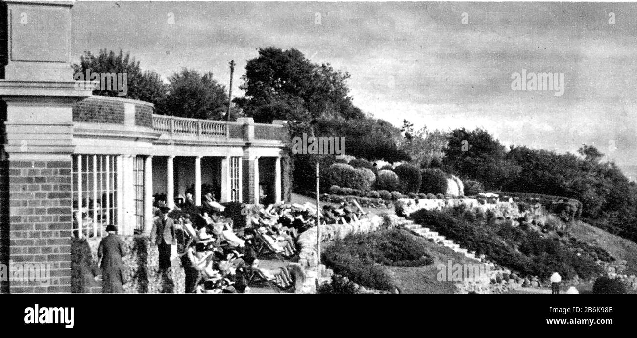 Ein Schnappschuss von Cliff Gardens, Southend on Sea, Großbritannien in den 1950er Jahren Stockfoto