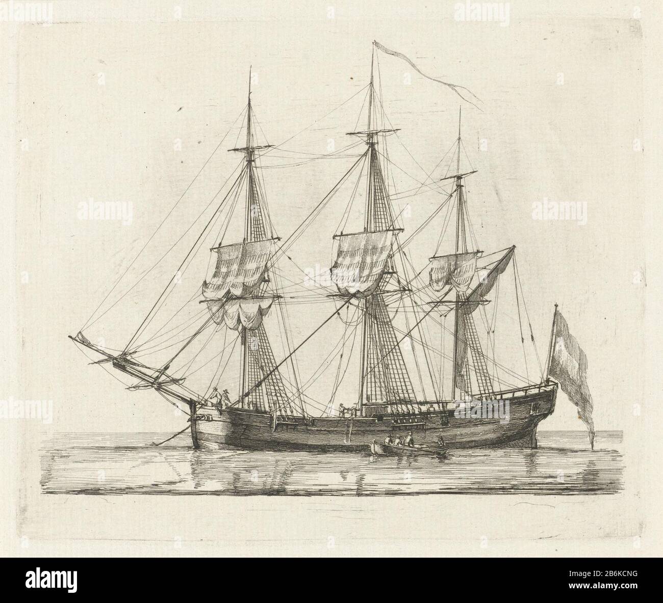 Driemaster verankern Verschiedene Schiffe der C-Serie (Serientitel) EINEN Dreimaster mit Figuren Anker. Das Schiff ist eine Schlaufe, Wo: In vier Figuren sitzen. Dieser Druck ist Teil einer Serie von zwölf Drucken mit verschiedenen Zeilschepen. Hersteller : Druckmaschine: Gerrit Groeneweg Herstellung: Rotterdam Datum: 1789 Physikalische Eigenschaften: Ätzmaterial: Papiertechnik: Ätzmaße: Plattenkante: H 128 mm × W 155 mm Betreff: Schiffe (allgemein) Stockfoto