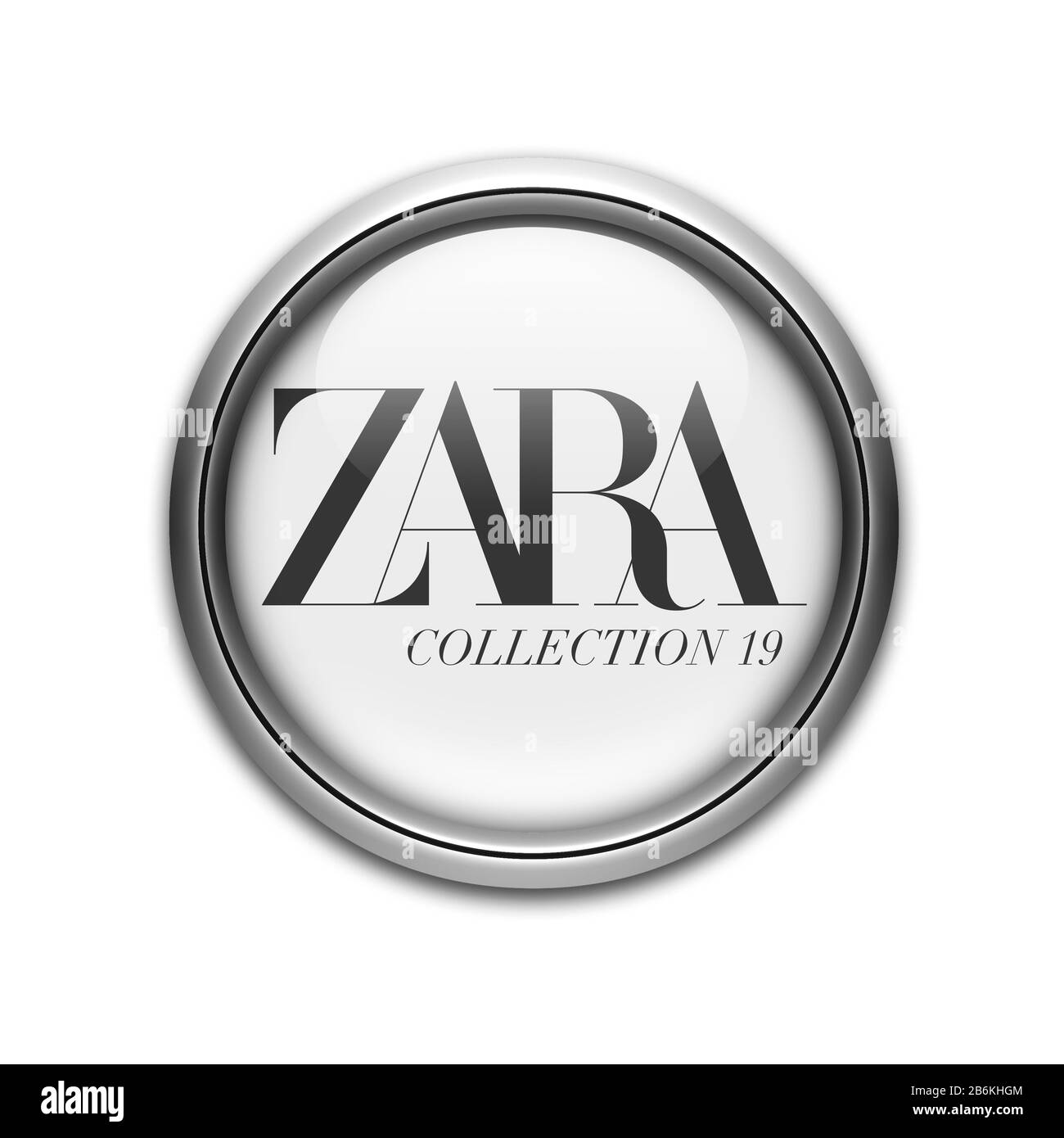 Zara Collection 19-Logo Stockfoto