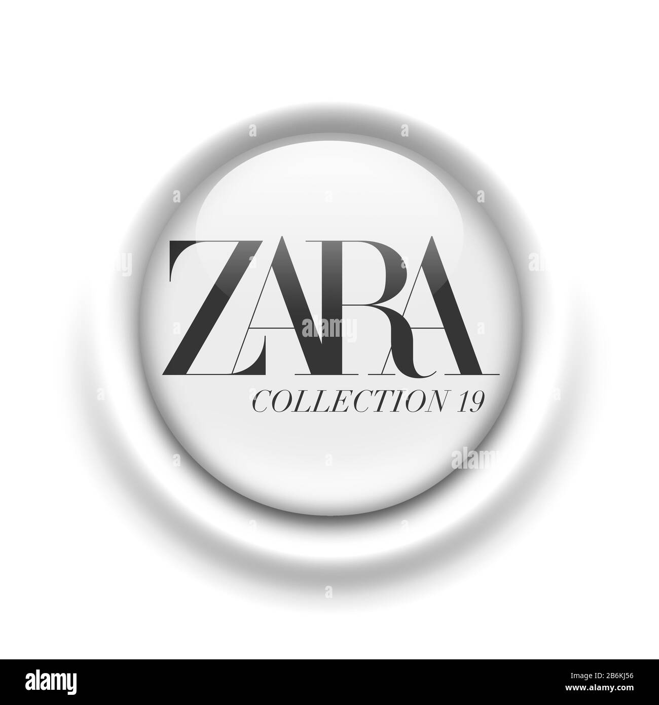Zara Collection 19-Logo Stockfoto