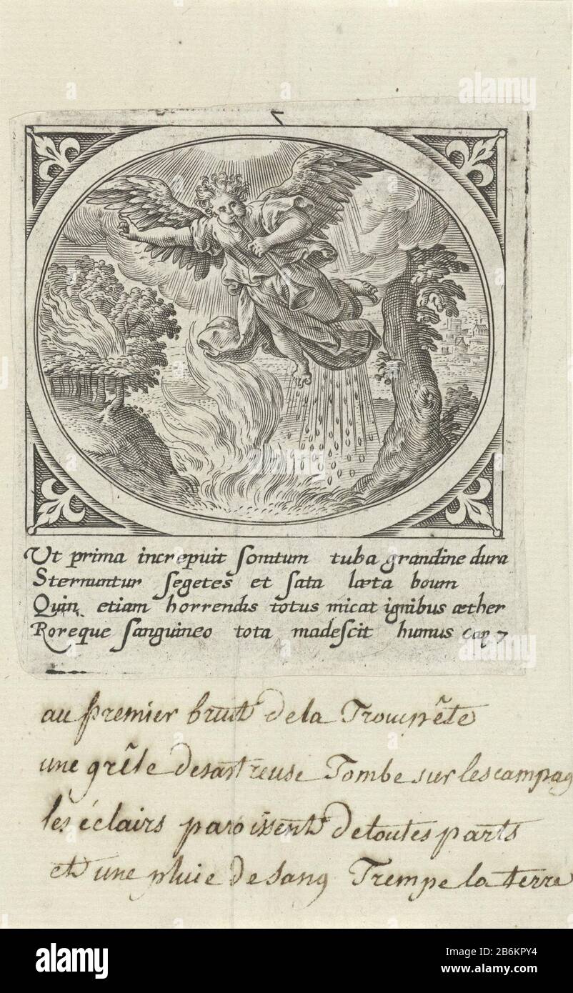 Erster Engel, der auf der Trompete aufbläst Offenbarung auf Patmos (serietitel) Icones revelationum S Johns Evangelicals in Pathmo (serietitel) Erster Engel, der auf Trompete aufbläst Offenbarung des Johannes auf Patmos (Serientitel) Icones Revelationum S Johs Evangeliste in Pathmo (Serientitel) Eigenschaftstyp: Druck Seriennummer: 7 / 24Objectmer: 67RP-Verweis-P-RP: 67RP-RP-Verweis-RP-P-RP-Verweis: Mielke 60New Hollstein Dutch 406-2 (3) Markierungen / Marken: Sammlermarke, verso, gestempelt: Lugt 2228opschrift, recto, handschriftlich in brauner Tinte: "Au Premier [...] Trempe la terra. '(Text befindet sich in einer Lamelle, Wobei der Ausdruck eingefügt wird) Beschreibung: Der Stockfoto