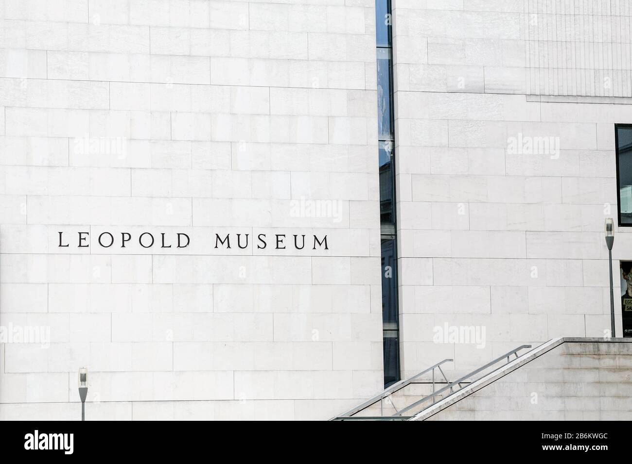 24. MÄRZ 2017, WIEN, ÖSTERREICH: Museen Quartier und Leopold-Museum als Zentrum zeitgenössischer Kunst in Wien Stockfoto