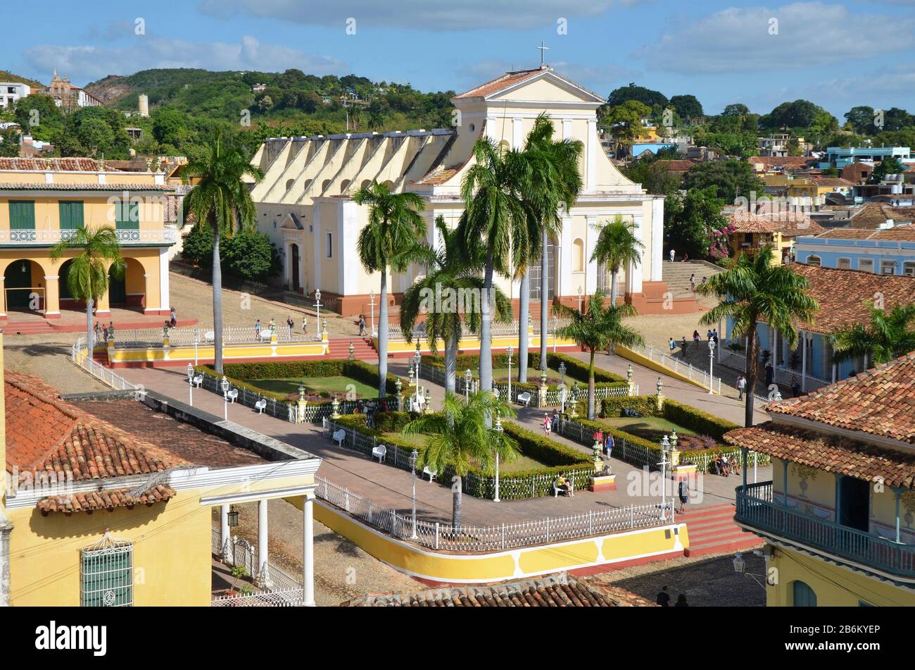 Luftbild zur Kolonialstadt Trinidad Stockfoto