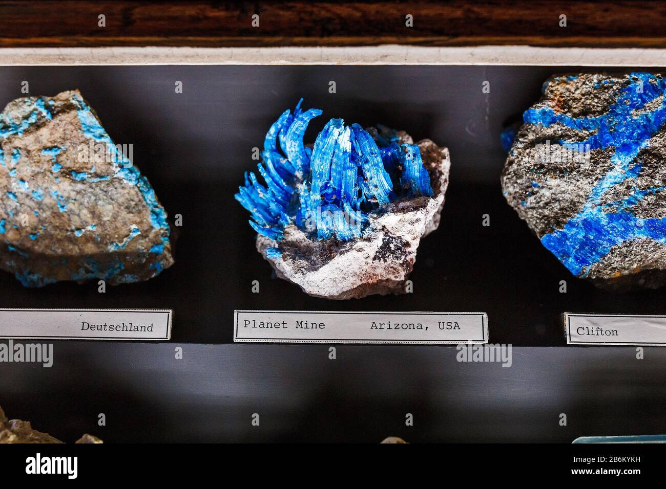 24. MÄRZ 2017, WIEN, MUSEUM FÜR NATURGESCHICHTE, ÖSTERREICH: Verschiedene Sammlungen von Mineralsteinen bei der Ausstellung im Museum Stockfoto