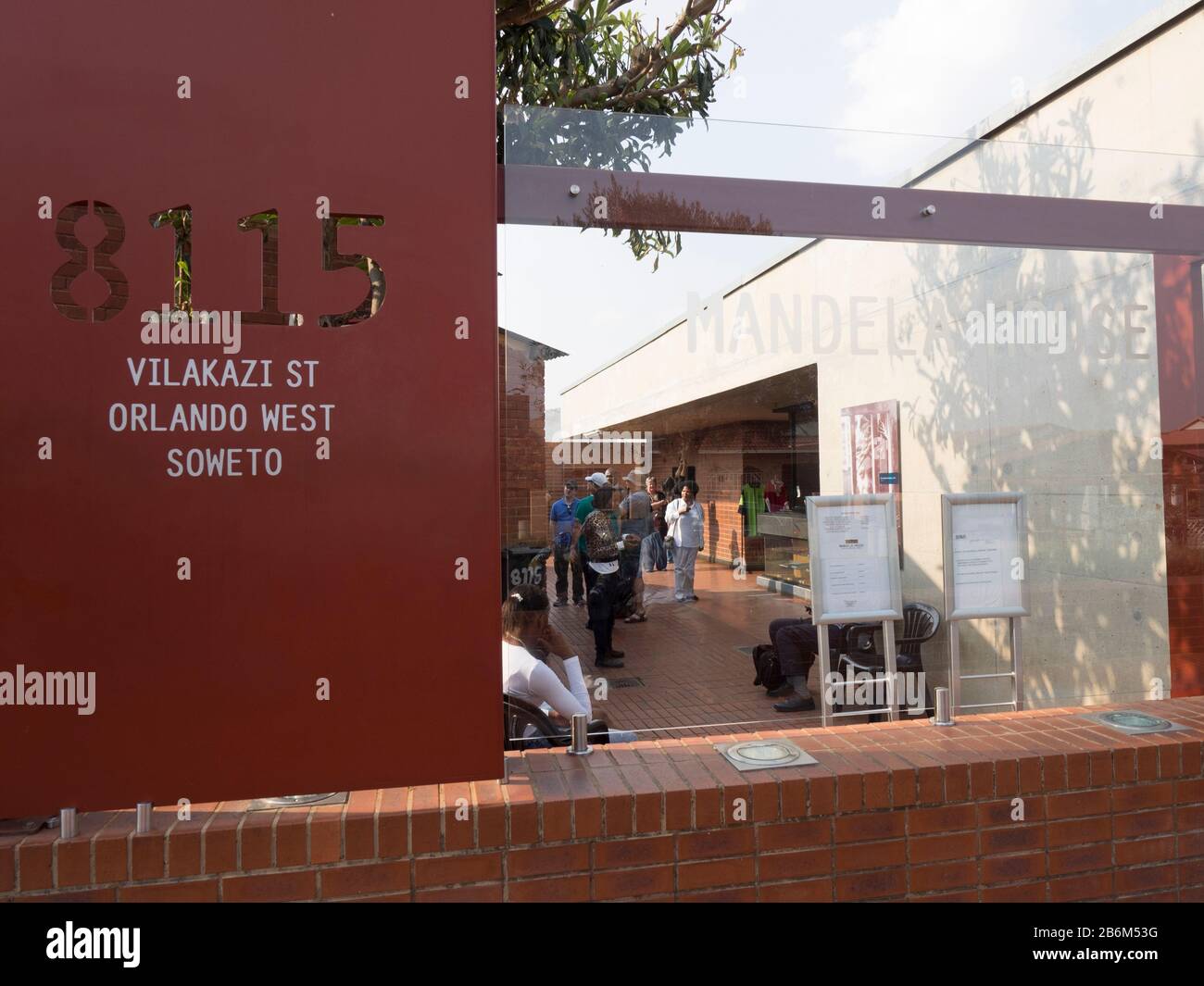 Blick auf das Mandela House, Soweto, Johannesburg, Provinz Gauteng, Südafrika Stockfoto
