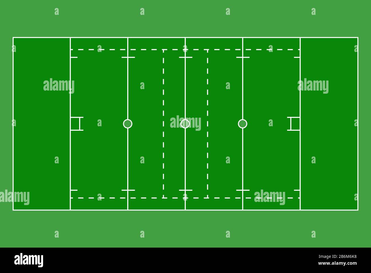 Rugby-Grün-Feld Stock Vektor