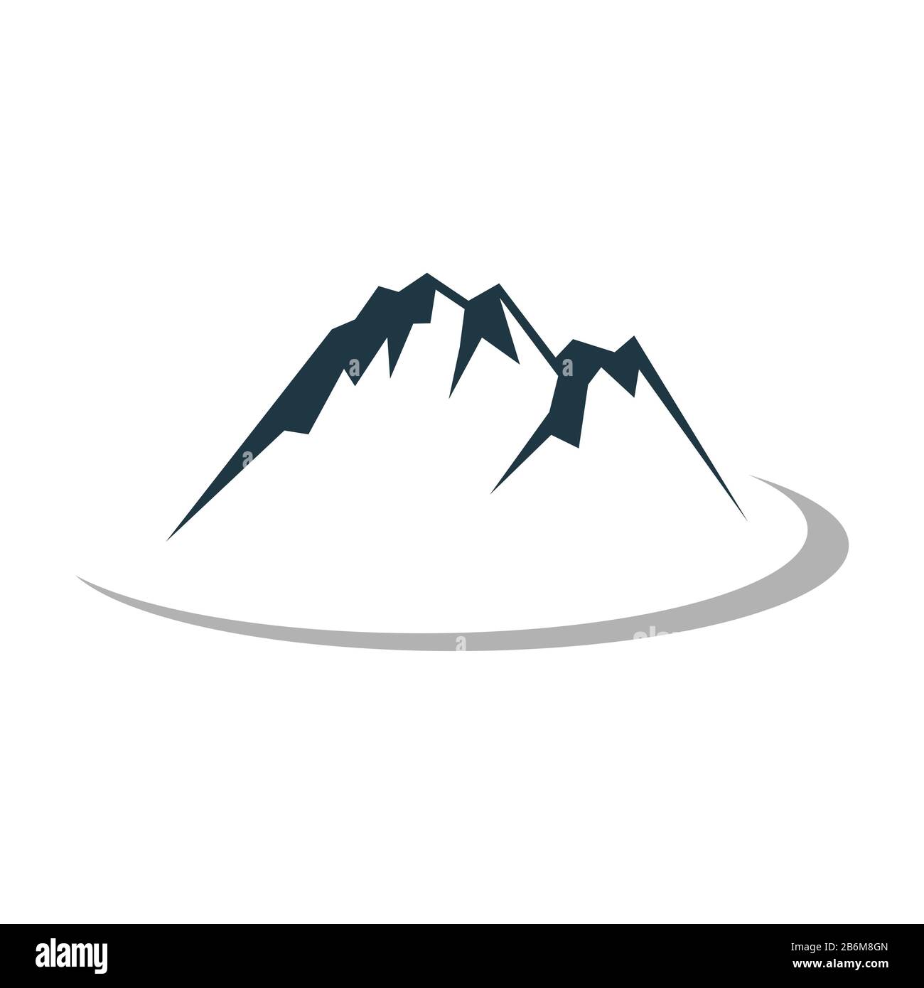 Mountain Icon Logo Vector Template Illustration Design. Vektor EPS 10. Stockfoto