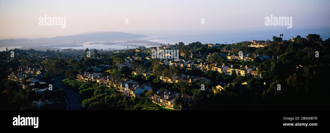 Blick auf die Gebäude in einer Stadt, Mission Bay, La Jolla, Pacific Beach, San Diego, Kalifornien, USA Stockfoto