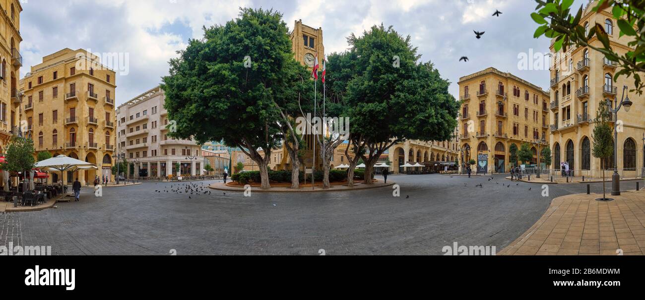 Nejmeh-Platz, Place de l'Etoile, Beirut, Libanon Stockfoto