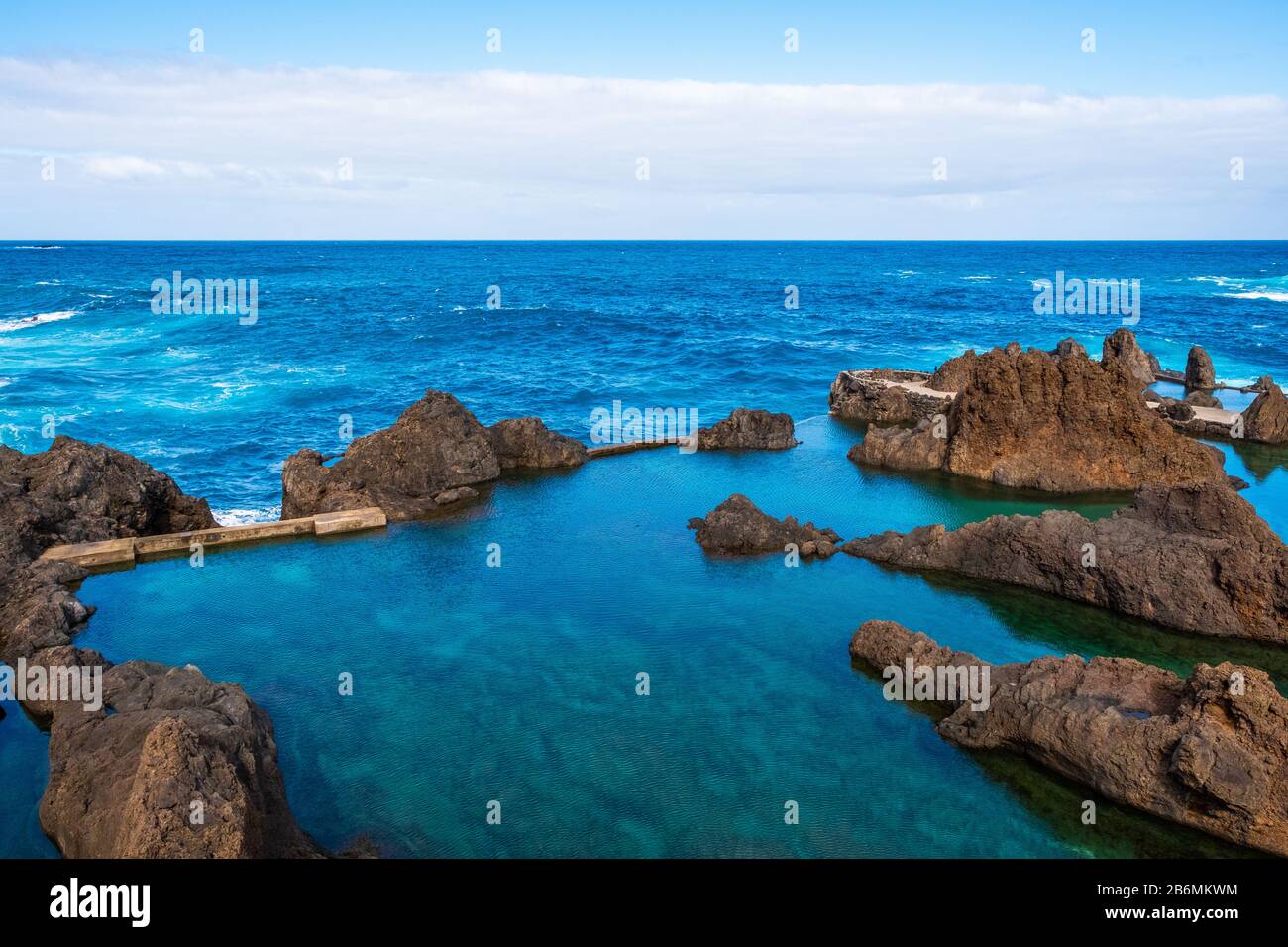 Naturschwimmbad in Porto Moniz, Insel Madeira Stockfoto