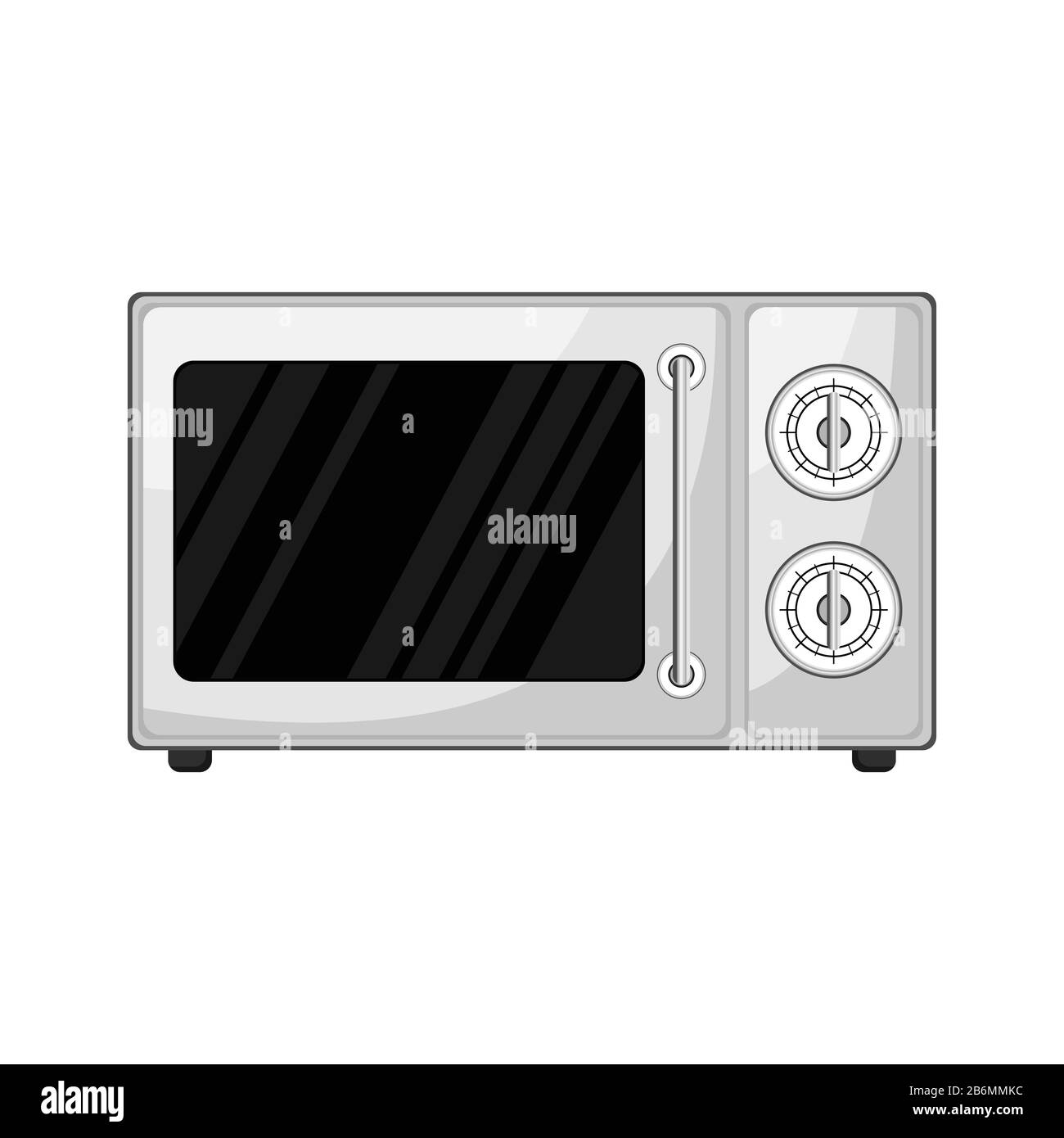 Cartoon Küche Mikrowelle. Vektorgrafiken Stock Vektor
