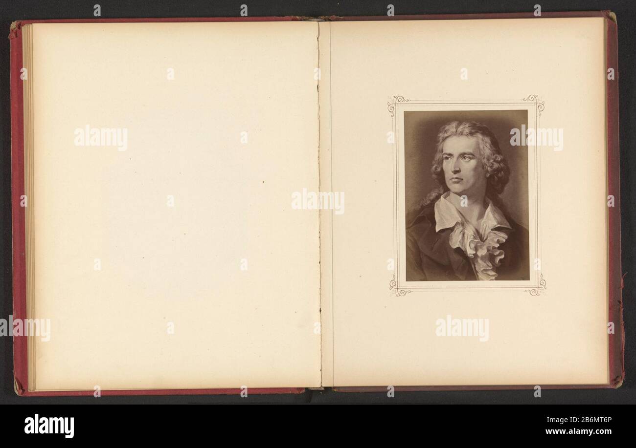 Fotoreproductie van een portret van Friedrich von Schillers Fotoreproduktion eines Porträts von Friedrich von Schillers Immobilientyp: Fotoreproduktion Seite Artikelnummer: RP-F 2001-7-760-6 Hersteller: Fotograf: Friedrich Bruckmann (möglich) für Malerei von Carl Jaeger (denkmalgeschütztes Objekt) Datum: Um das Jahr 1868 - oder für das Jahr 1878 Material: Papiertechnik: Albumdruck Abmessungen: Foto: H 153 mm × W 110 mm Betreff: Schriftsteller, Dichter, Autor: Friedrich von Schillers Stockfoto