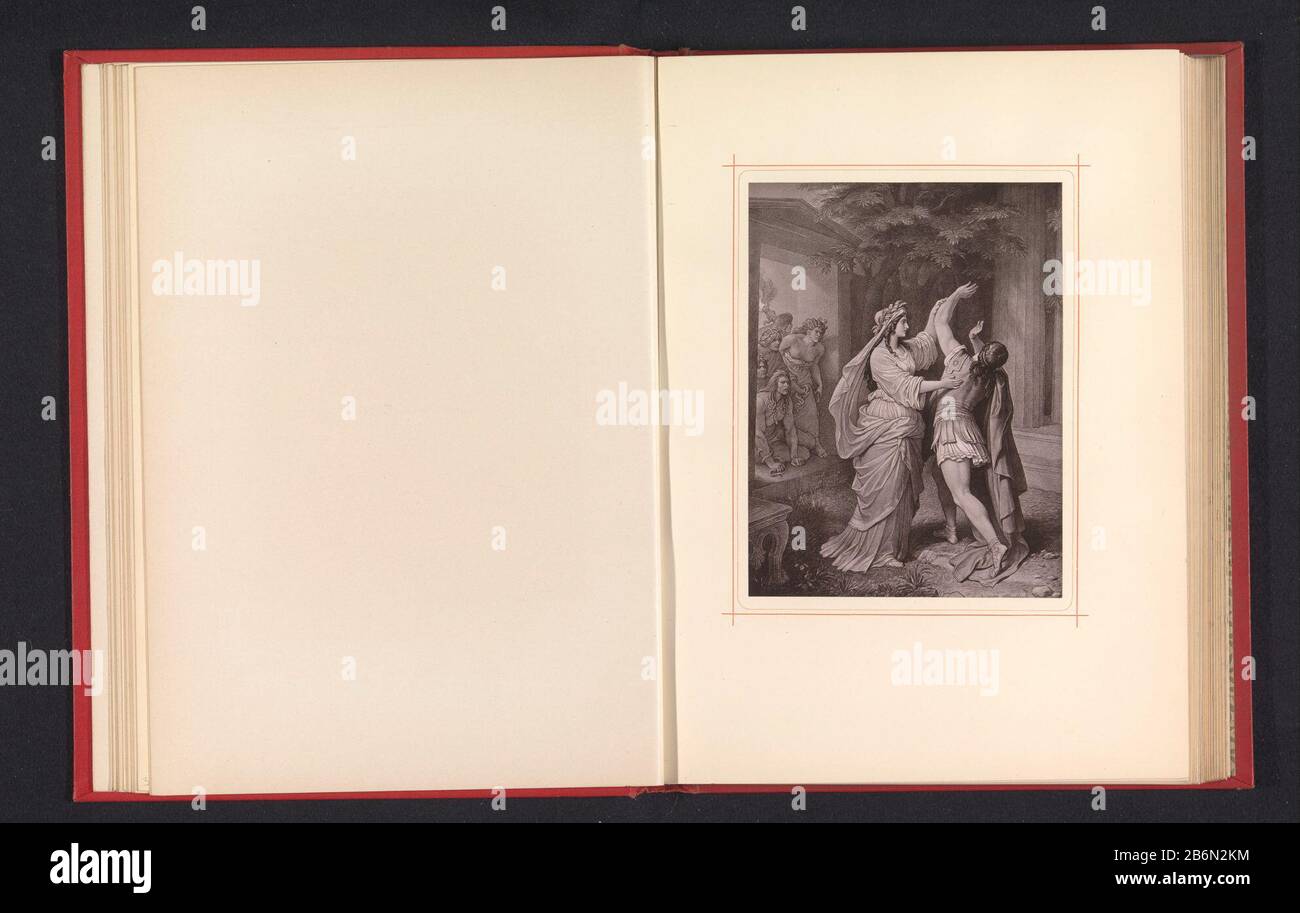 Fotoreproductie van een tekening, voorstellende Orestes en Iphigeneia Bildwiedergabe einer Zeichnung, Darstellung von Orestes und Iphigeneia Objekttyp: Fotomechanische Reproduktion Seite drucken Objektnummer: RP-F-2001-7-783-4 Hersteller: Hersteller: Anonym zu Zeichnung von: Von Wilhelm Kaulbach dating: CA. 1875 - in oder um das Jahr 1880 Material: Papiertechnik: Lichtdruckmessungen: Aufgedruckt: H 165 mm × W 124 mmToelichtingPrent für 15. Themenseite: Iphigenia Erkennt ihren Bruder OredesFuries, Dirae (Erinyes), Eumenides; "Fury" (Ripa) Stockfoto