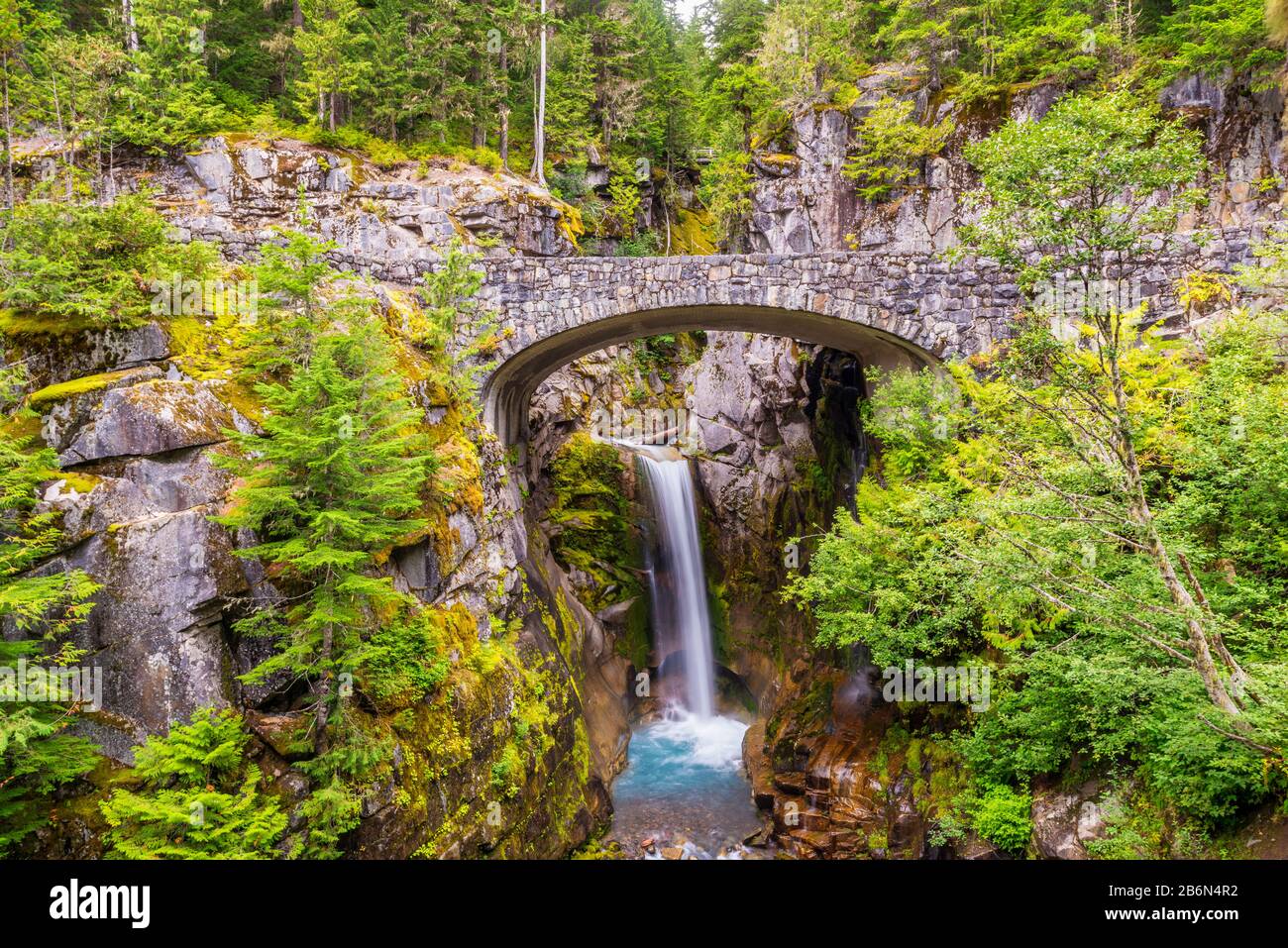 Christine Falls im Mount Rainier National Park, Washington, USA Stockfoto