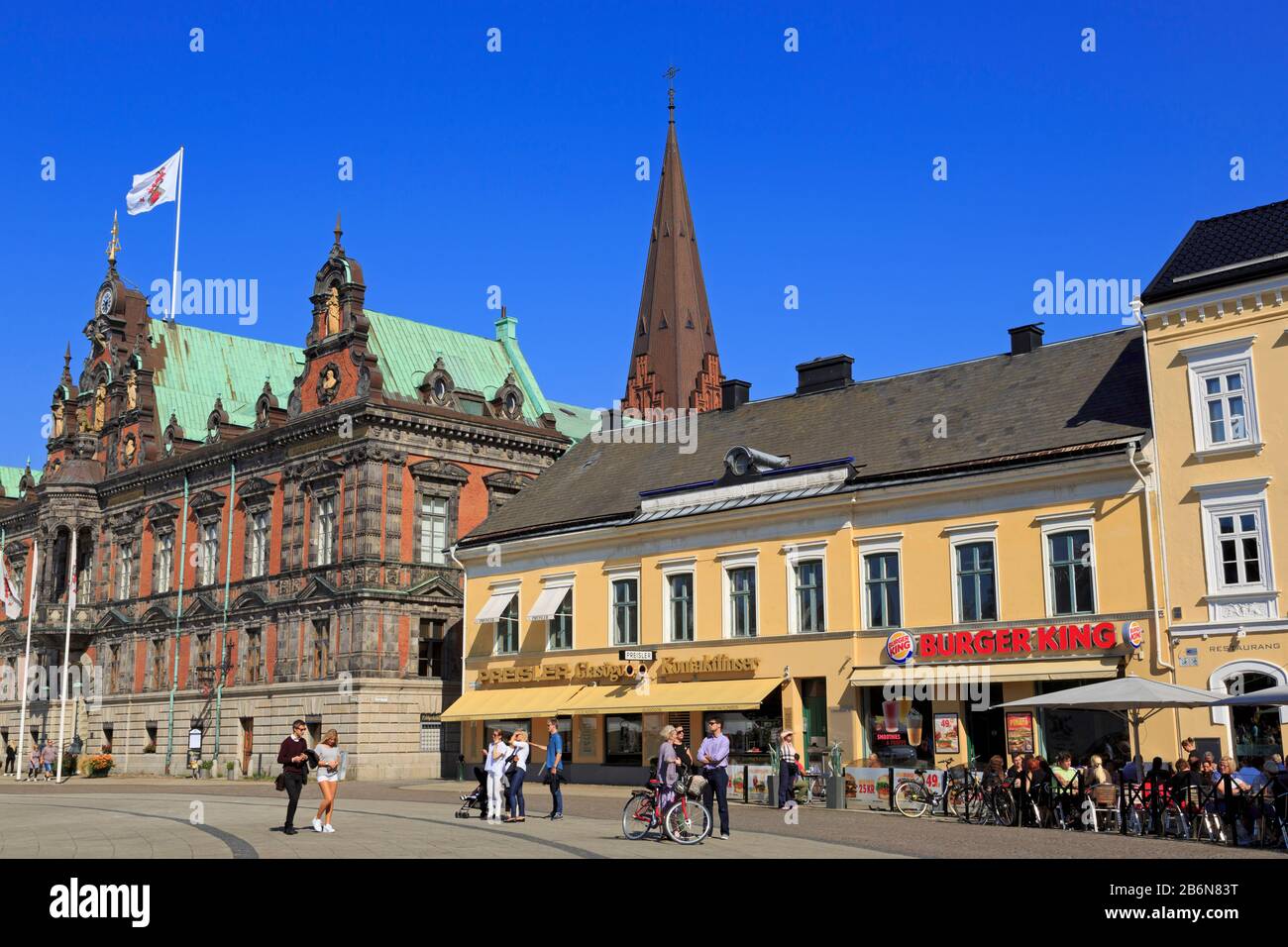 Rathaus am Stortorget-Platz, Altstadt, Malmö, Schweden Stockfoto