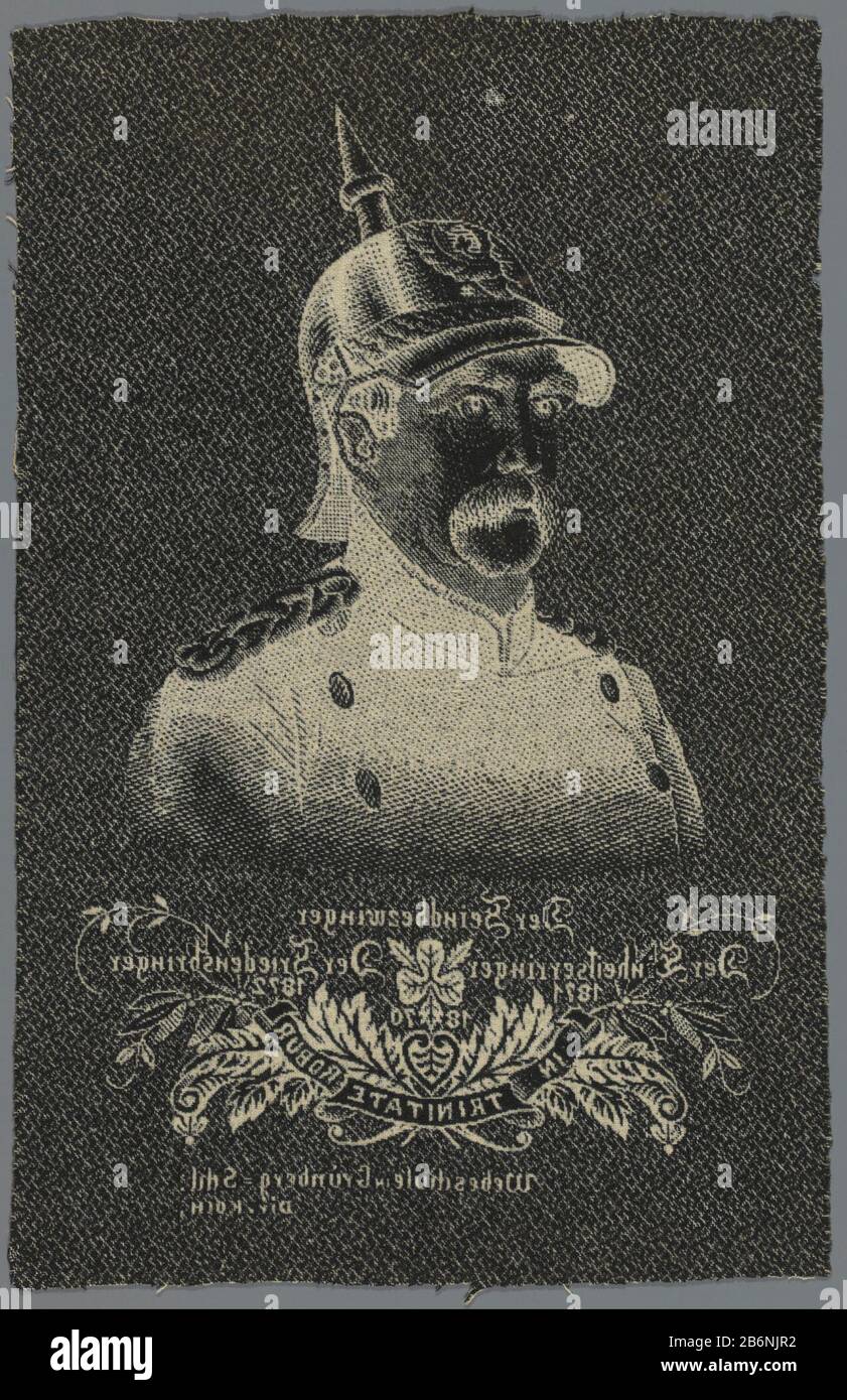 Gesticktes Porträt von der Firma von der Firma Werbeschule Grünberg Objektart : Bild Artikelnummer: RP-F F04537 Hersteller: Fotograf unbekannt Ort Herstellung: Deutschland Datum: Ca. 1872 Physikalische Merkmale: Stickmaterialien: Textiltechnik: Stickereimaße: H 378 mm × W 415 mm Stockfoto