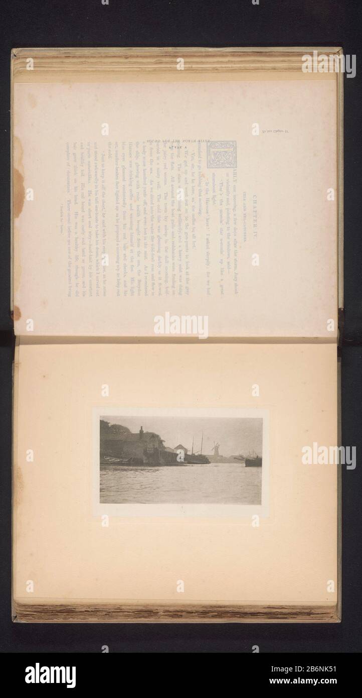 Gebouwen langs de Breydon Buildings Along Breydon Object Type: Fotomechanische Druckseite Artikelnummer: RP-F 2001-7-435-5 Aufschriften/Marken: Beschriftung, Fronteinband, gedruckt: "Gebunden für den Nordfluss" Nummer, Fliegenblatt, gedruckt: "Platte V" Hersteller: Fotograf Peter Henry Emersonklischeemacher Alfred Dawson City Herstellung: Breydon: Dating: Etwa um das Jahr 1880 - oder für das Jahr 1890 Material: Papiertechnik: Fotogravure Abmessungen: Druck: H 81 mm × W 150 mmToelichtingPrent Vorderseite 16. Betrifft: Flusshaus façade (oder Haus oder Gebäude) Windmühle in Landschaft und Stockfoto
