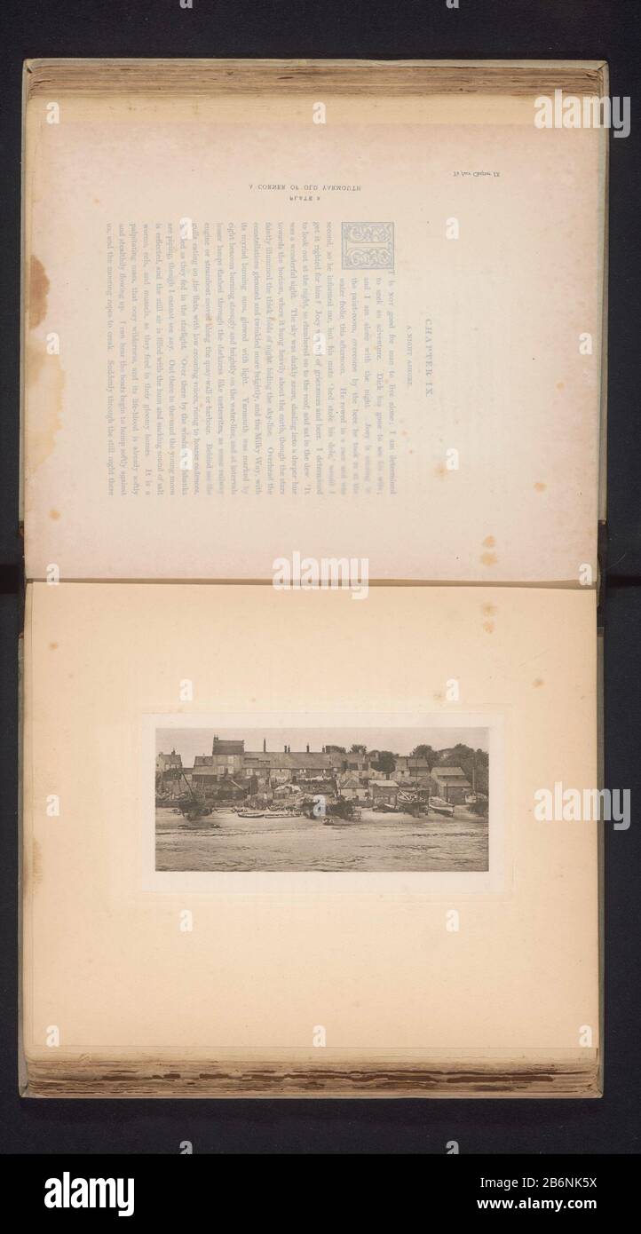 Gebouwen te Great Yarmouth Buildings for Great Yarmouth Object Type: Fotomechanische Druckseite Artikelnummer: RP-F 2001-7-435-10 Aufschriften/Marken: Beschriftung, Frontabdeckung, gedruckt: "Eine Ecke Von Old Yarmouth'nummer, Flyleaf, gedruckt: 'Plate X' Hersteller: Fotograf Peter Henry Emersonklischeemacher Alfred Dawson dating: CA. - oder für das Material von 1890: Papiertechnik: Abmessungen der Photogravure: Druck: H 91 mm × W 172 mmToelichtingPrent Vorderseite 48. Betrifft: façade (oder Haus oder Gebäude) Fluss wo: Great Yarmouth Stockfoto