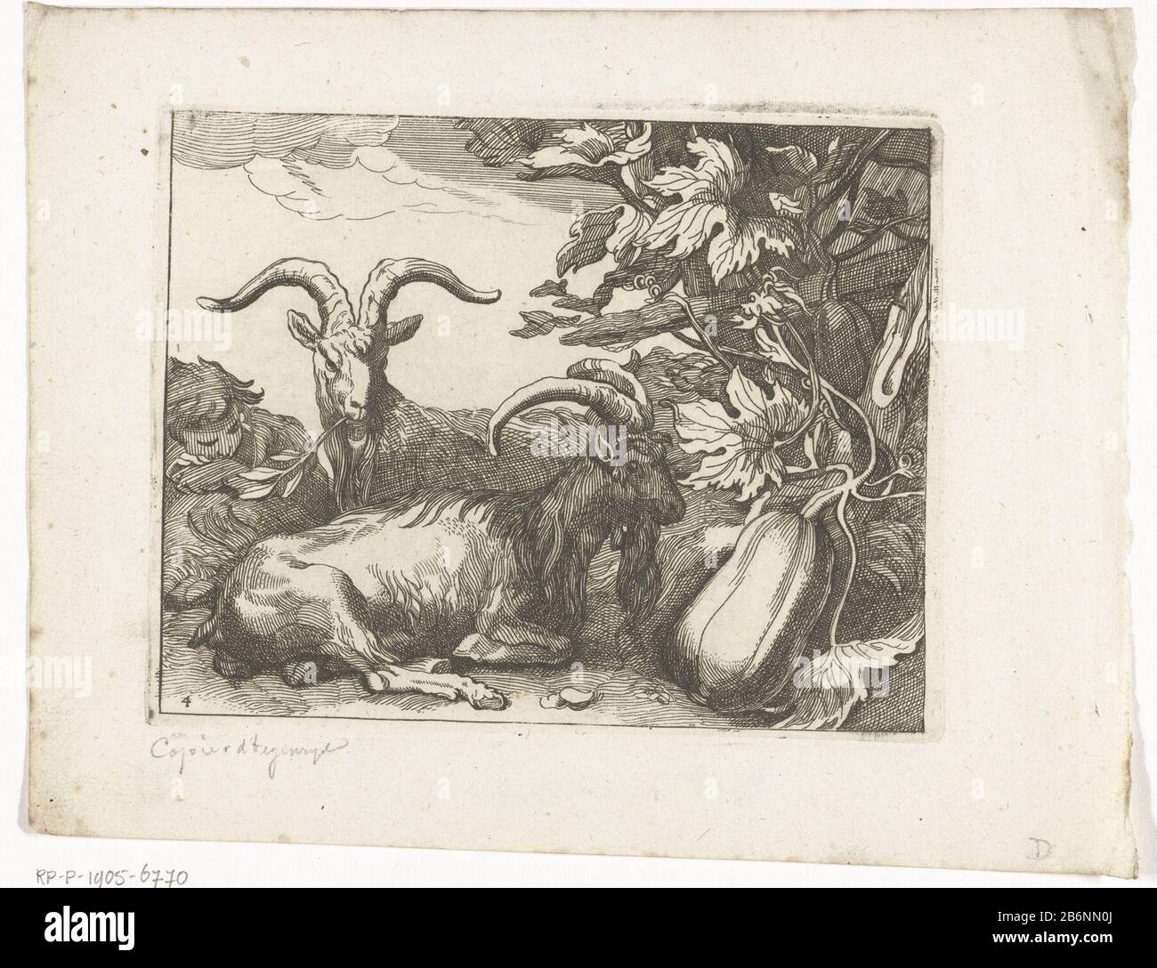 Geiten en en kalebas Pastoralen (serietitel) Ziegen und gourd Pastor Materials (Serie title) Immobilien Typ: Print Serial: 4 / 14Objectnummer: RP-P-1905-6770Catalogusreferentie: Hollstein Dutch 327Opperking: KopieRoethberger 136Ommerking: Copy Marking / Brands:'s Adamerz-Stempel: Von Boëtius an Den Hersteller: 222. Bolswertnaar Design: Abraham Bloemaert Druckautor: Anonym Datum: 1611 - 1661 Physische Merkmale: Engra-Abmessungen: Plattenkante: H 113 mm × W 144 mmToelichtingKopie in Spiegelbild zum Reihendruck mit vierzehn Drucken so genannter Vergangenheit Stockfoto