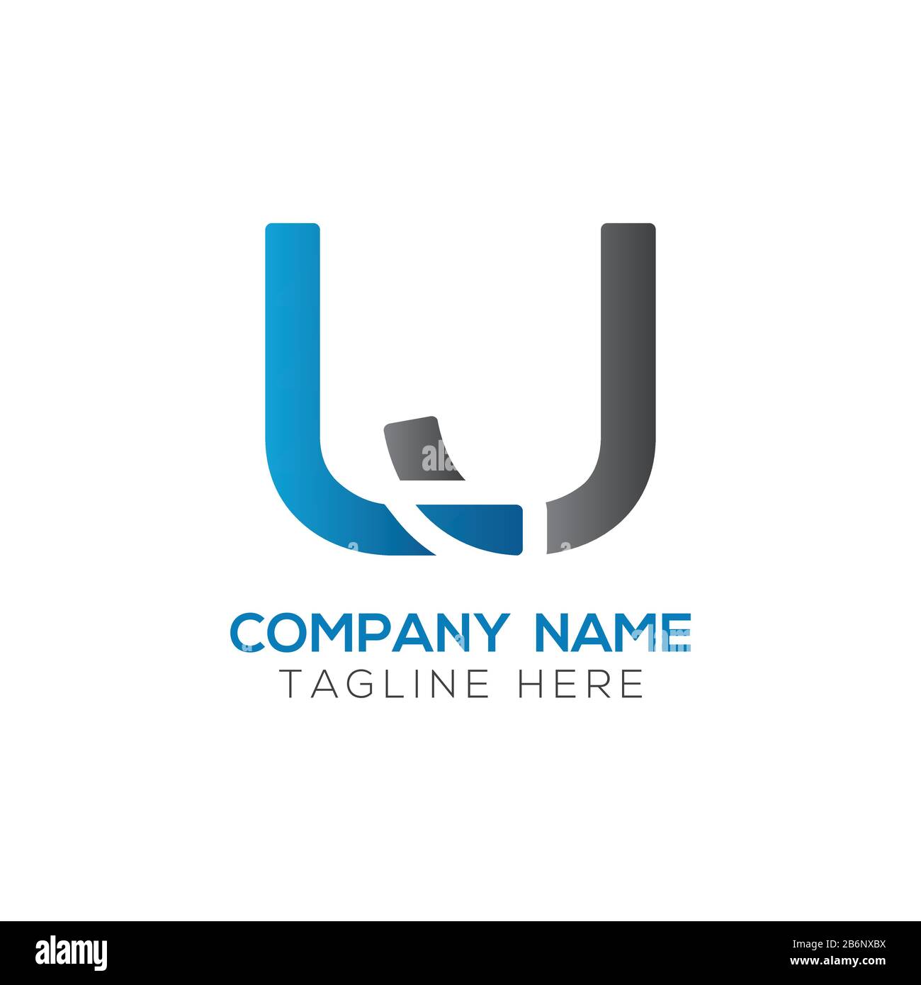 Anfängliche Vektor-Vorlage für das Design von Geschäftslogos mit LJ-Buchstaben. Abstraktes Letter LJ-Logo Design Stock Vektor