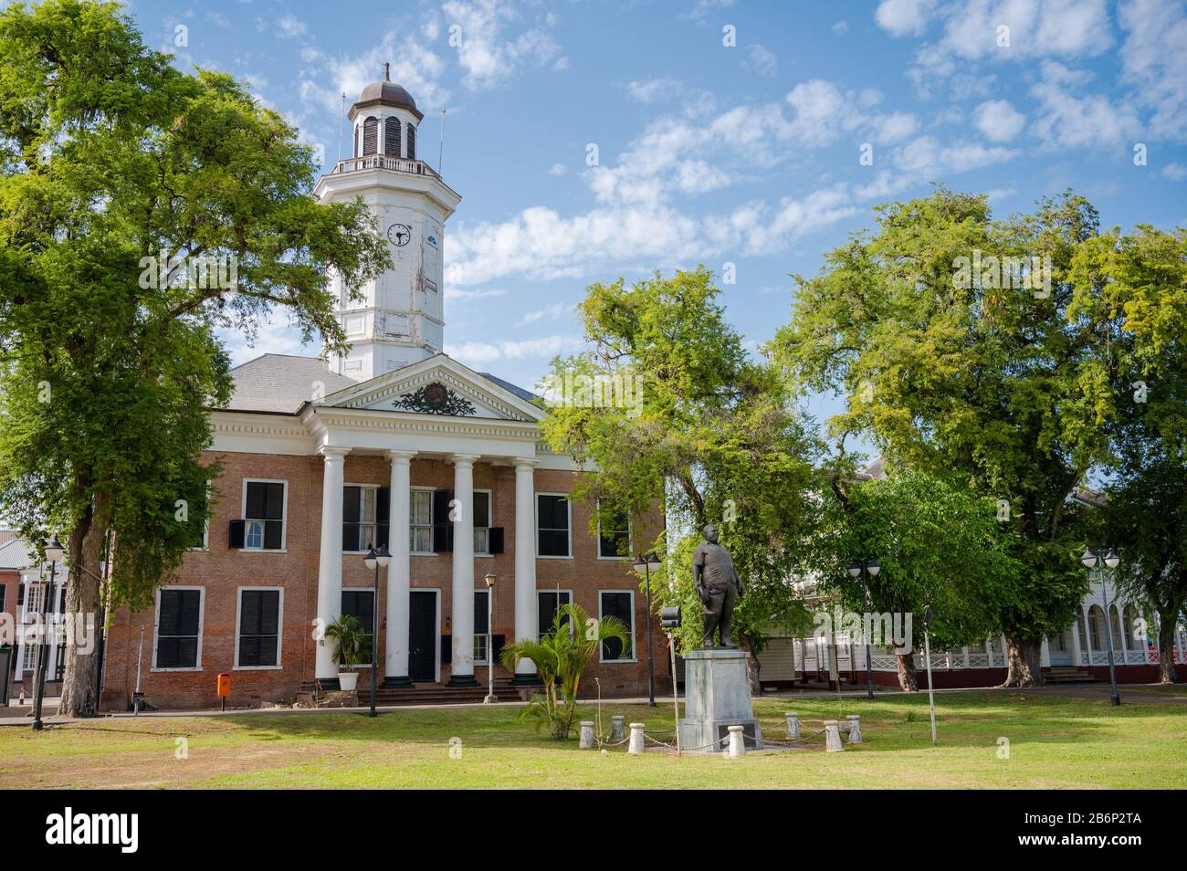 Ministerium für Finanzen Regierung Gebäude Paramaribo, Suriname Stockfoto