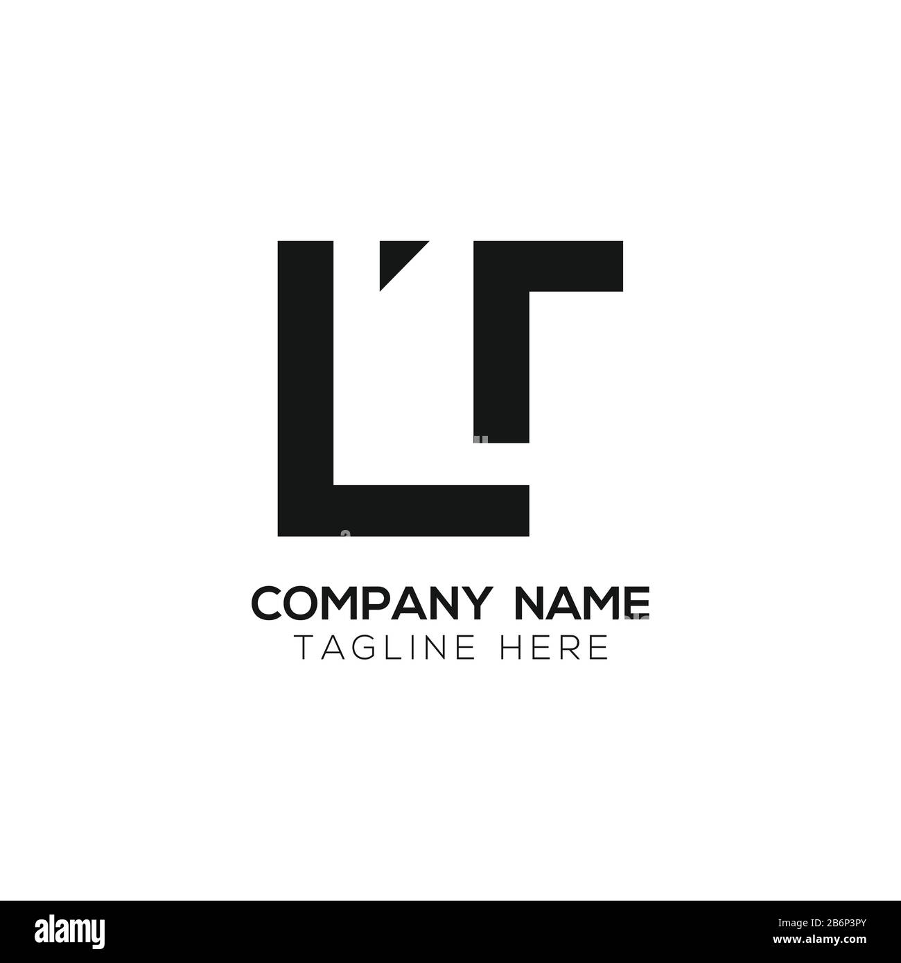Vektor-Vorlage für das Design von Business-Logos mit dem Anfangsbuchstaben LT. Abstraktes Letter LT Logo Design Stock Vektor