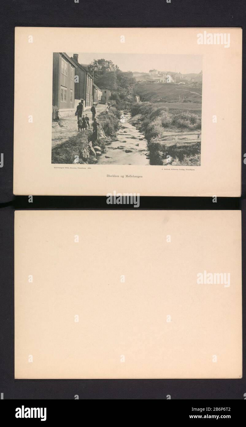 Ilabeken und Møllehaugen auf TrondheimIlbaekken og Møllehaugen (Titelobjekt) Objektart: Fotomechanische Druckseite Artikelnummer: RP-F 2001-7-743-6 Hersteller: Schöpfer: Wilhelm Dreesen (denkmalgeschütztes Gebäude) Herausgeber: A. Holbaek-Eriksen (auf dem Objekt angegeben) Ort Herstellung: Trondheim dating: CA. Im Jahre 1897 - in oder vor dem Jahre 1897 Material: Papiertechnik: Lichtdruck Abmessungen: Bild: H 160 mm × W 215 mm Betreff: Flusshuislow Hügelland wo: Trondheim Stockfoto