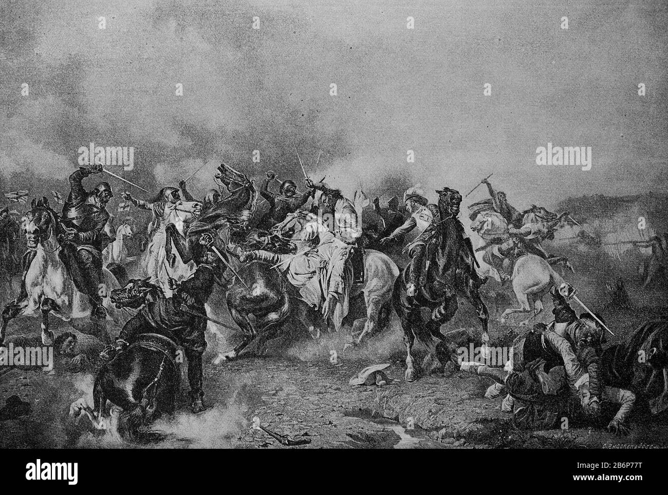 Gustav Adolf Tod in der Schlacht bei Lützen war Die Schlacht bei Lützen eine der Hauptschlachten des Dreißigjährigen Krieges. Es fand 1632 bei Lützen zwischen einer protestantischen, überwiegend schwedischen Armee unter Führung des schwedischen Königs Gustav II. Adolf und den überwiegend katholischen kaiserlichen Truppen unter Albrecht von Wallenstein/Gustav Adolfs Tod in der Schlacht bei Lützen statt, Die Schlacht bei Lützen war eine der Hauptschlachten des dreißigjähigen Krieges. Sie fand am 1632 bei Lützen statt, die protestantischen, überwiegenderen schweidischen Heer unter der Führung des schwundischen Königs Gustav II Adolf un Stockfoto