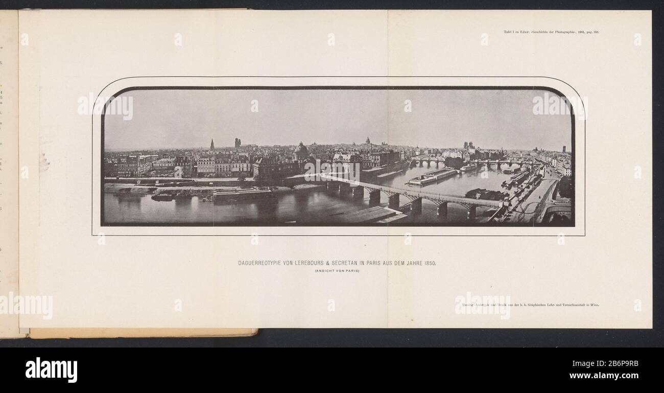 Gezicht op Parijs Ansicht von Paris (titel op object) Gezicht op ParijsAnsicht von Paris (titel op object) Objekttyp : fotomechanische afduk bladzijde Objectnummer: RP-F-2001-7-509-114 Inscriptions / Merker: Nummer, recto, gedrukt: 'Tafel i Noël veral: Plibraer: Marie imal: Pherearimarivat: Por: Patier: Por. 1900 - aus Voor 1905 Material: Papier Techniek: Autotypie Abmessungen: Pent: H 104 mm × b 346 mmToelichtingPrent na pagina 484. Betrifft: Stadtansicht im Allgemeinen; "Ved duta" Stockfoto