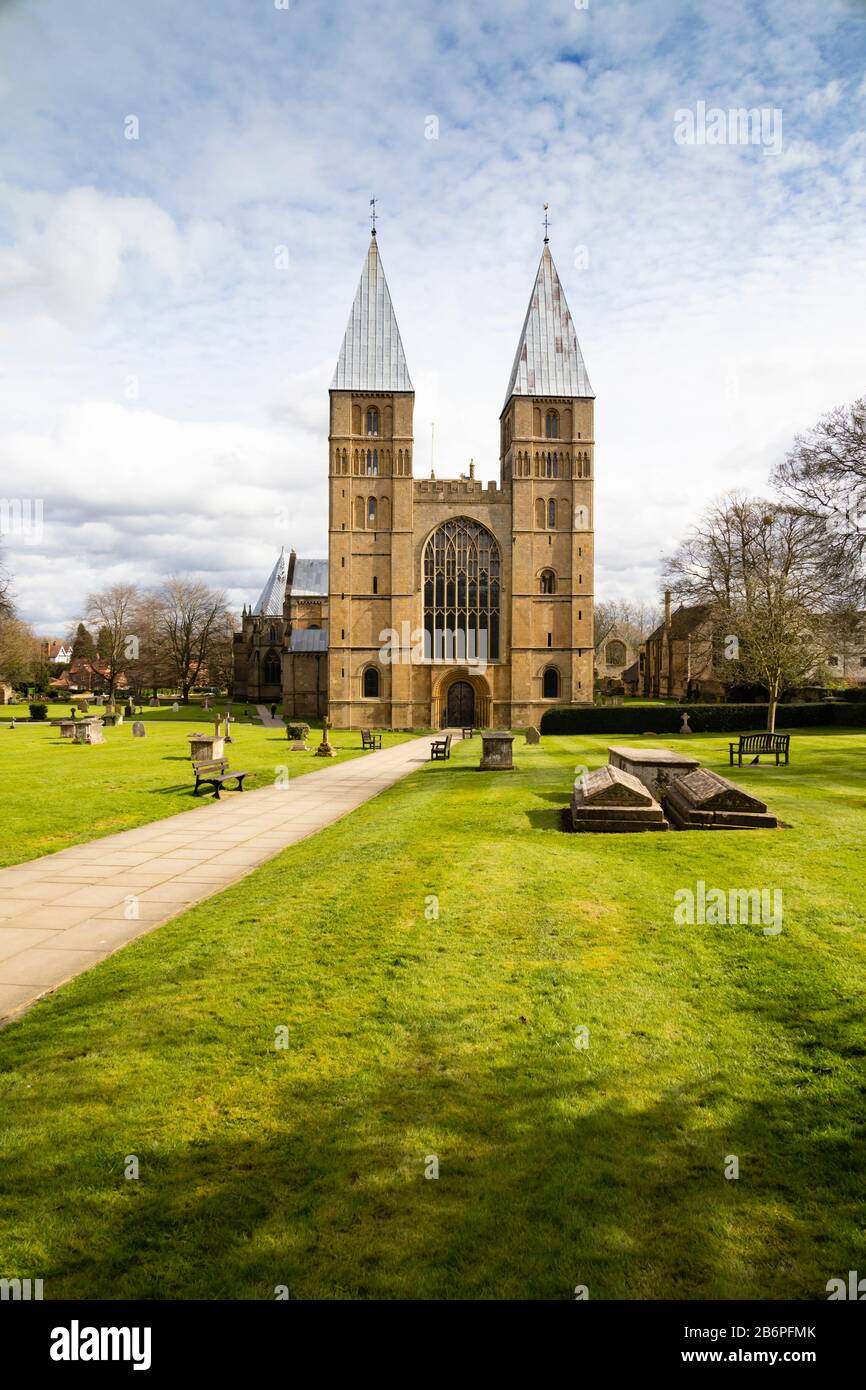 Die Domkirche von Nottinghamshire, Southwell Minster. Southwell, Nottinghamshire, England Stockfoto