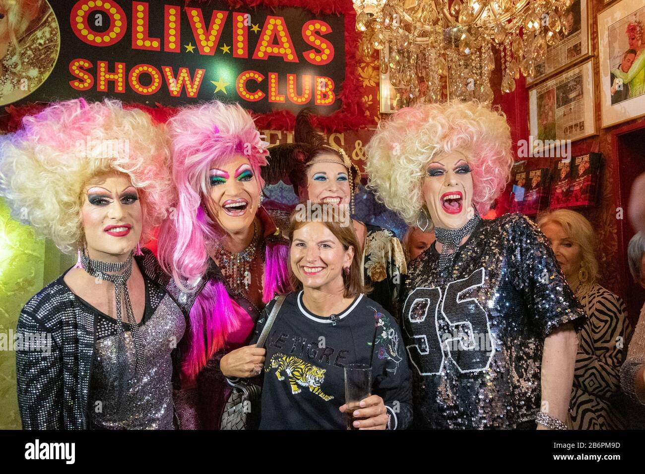 Claudia Obert - Promi Big Brother - Unternehmerin, Eve Champagne - Burlesque, Hamburg, Olivia Jones Show Bar, 08.09.2017 Stockfoto