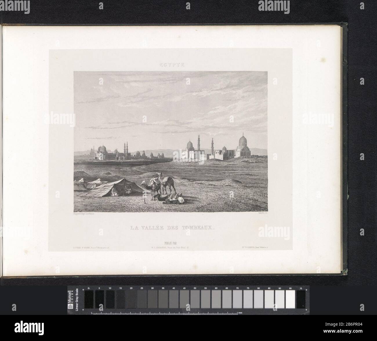 Gezicht op de Vallei der Koningen te EgypteLa vallée des tombeaux (titel op object)Egypte (serietitel) Objekttyp: Prent bladzijde Objectnummer: RP-F-2001-7-1540-9 Inscriptions / Merkens: Ophrift, recto, gedrukt: 'Rittner & Goupil levruft, P. to 'n.tram 'n.gr Lerebours Place du Pont Neuf 15'opschrift, recto, gedrunkt: "HR. Bossance Quai Voltaire 11' Hersteller: Prentmaker: Friedrich Salathé (vermeld op object)naar tekening van: Anoniemnaar foto van: Noël Marie Paymal Lerebours (vermeld op object)drucker: Anoniemuitgever: Noël Marie Paymal Lerebours (vermeld op ob Stockfoto